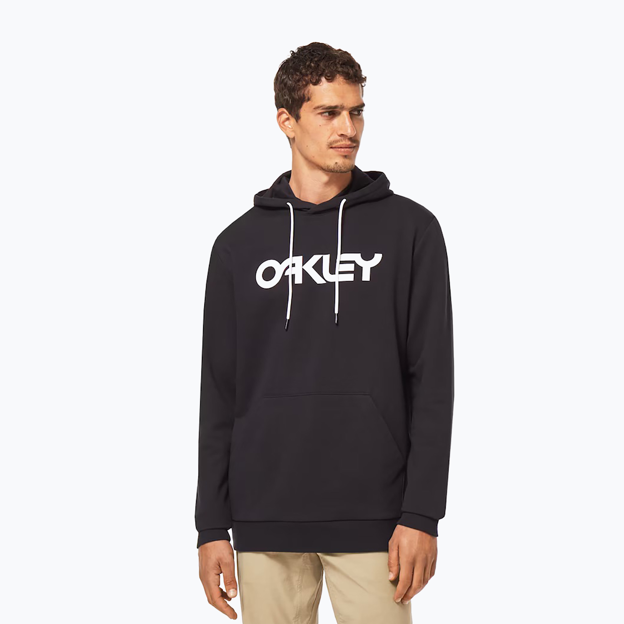 Felpa con cappuccio Oakley B1B Po 2.0 nero/bianco da uomo (M) (B1B Po Hoodie 2.0 FOA402599)