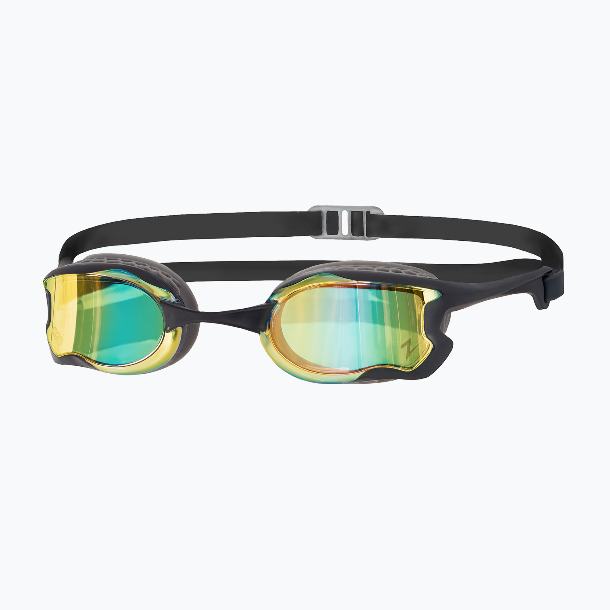 Occhiali da nuoto Zoggs Raptor HCB Titanium grigio/nero blu a specchio