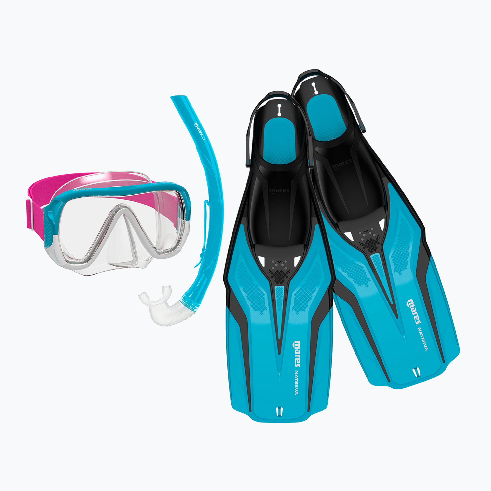 Mares Nateeva Keewee Junior kit snorkeling acquatico per bambini (XS) (Nateeva Keewee Junior 410758)