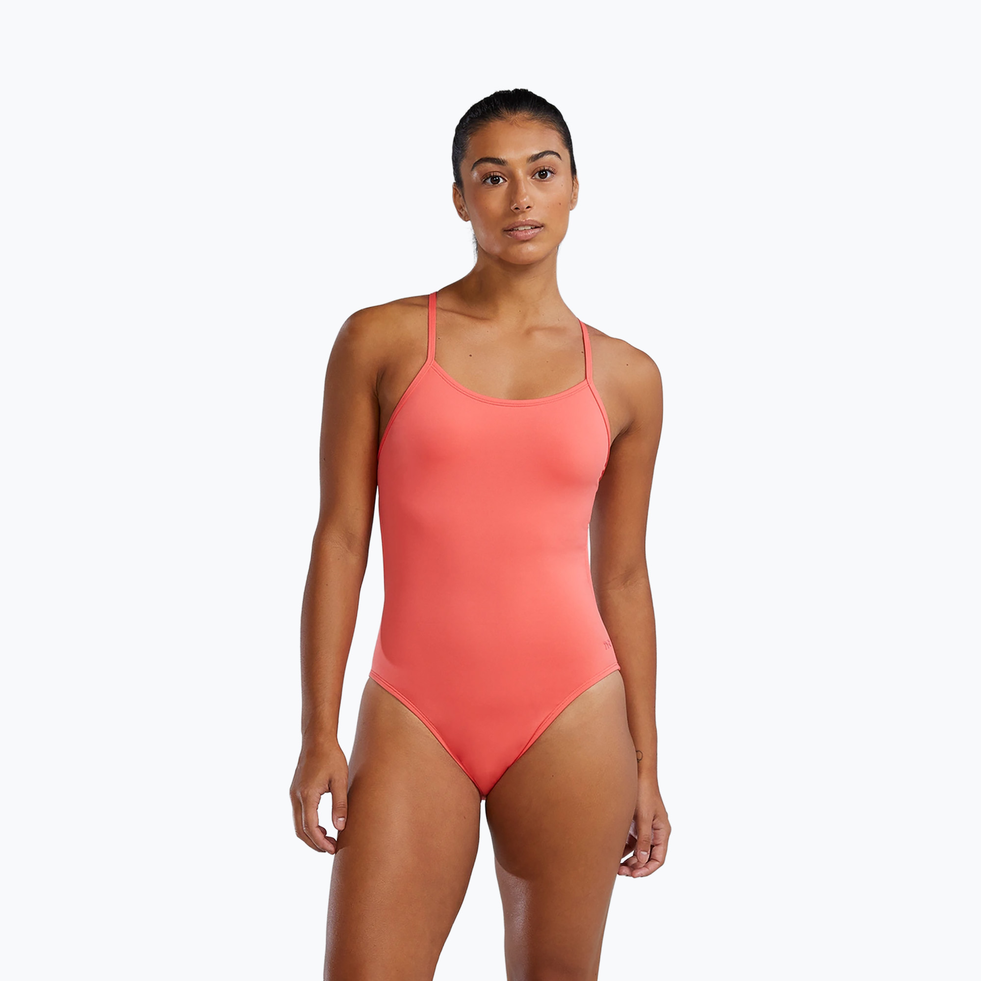 Costume intero da donna TYR Durafast Elite Solid Cutoutfit corallo (32) (Durafast Elite Solid Cutoutfit TFSOL7A_832)