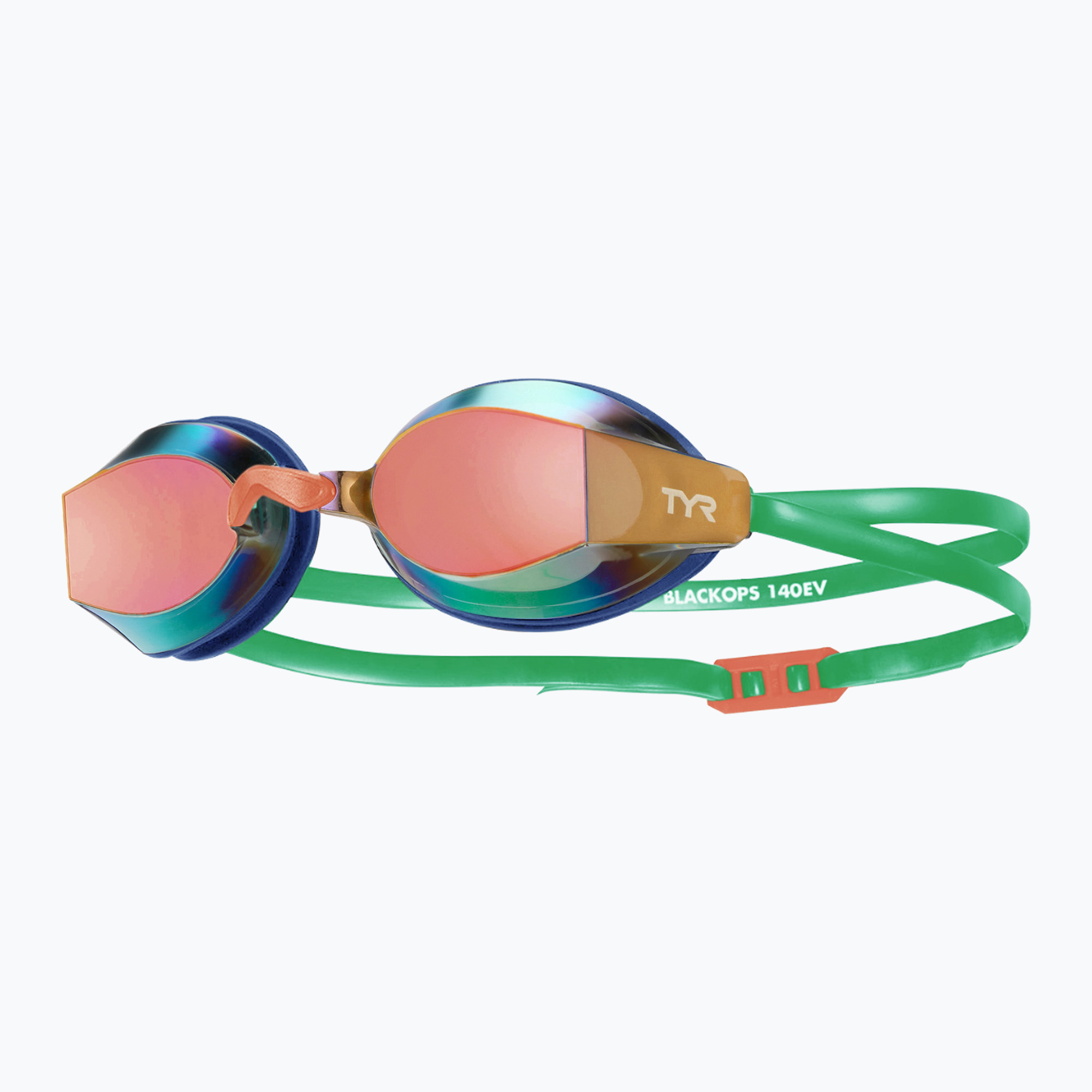 Occhiali da nuoto TYR Blackops 140 Ev Racing Mirrored blu/verde