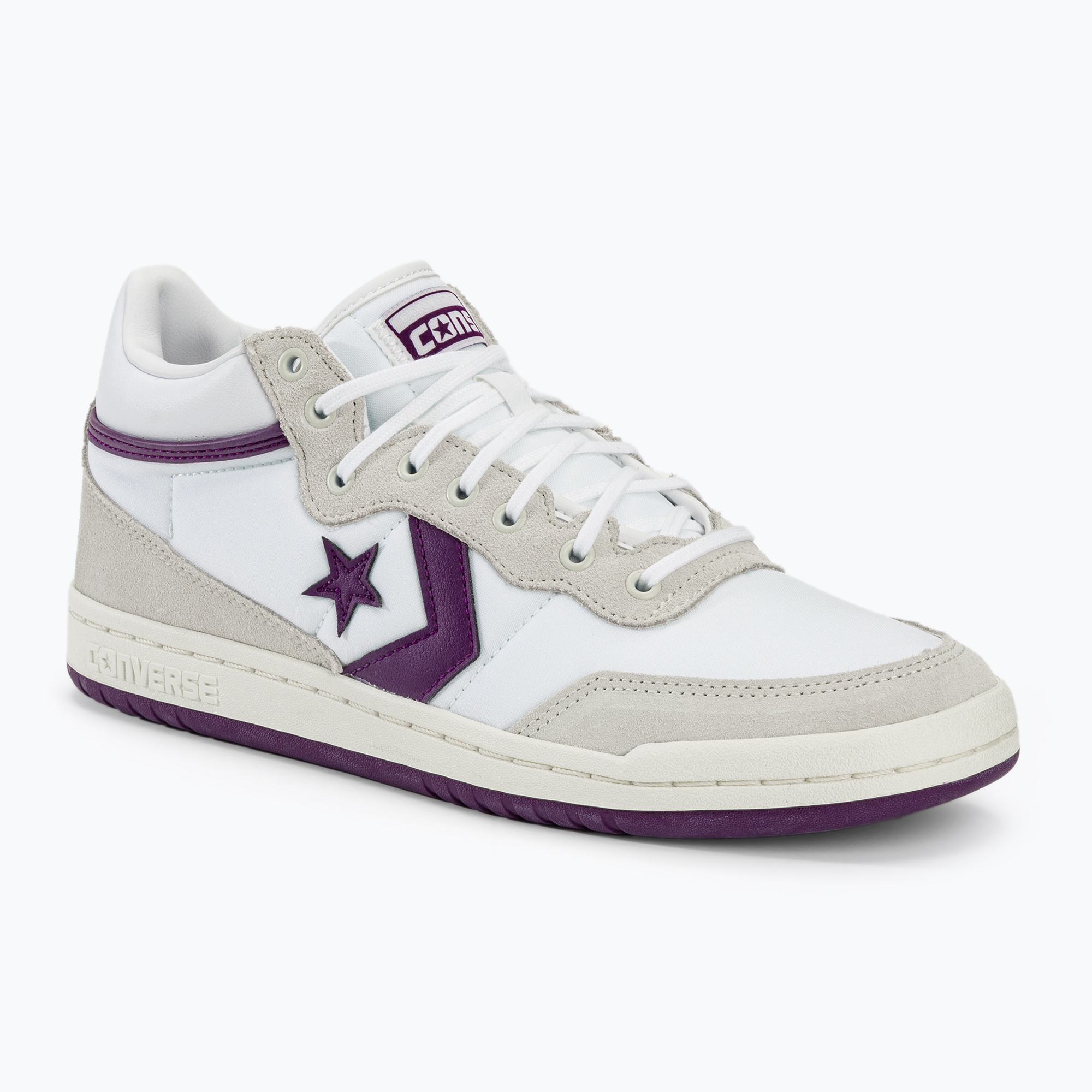 Scarpe Converse Cons Fastbreak Pro Suede Nylon bianco/grigio vaporoso/viola (44 EU) (Cons Fastbreak Pro Suede Nylon A08854C)