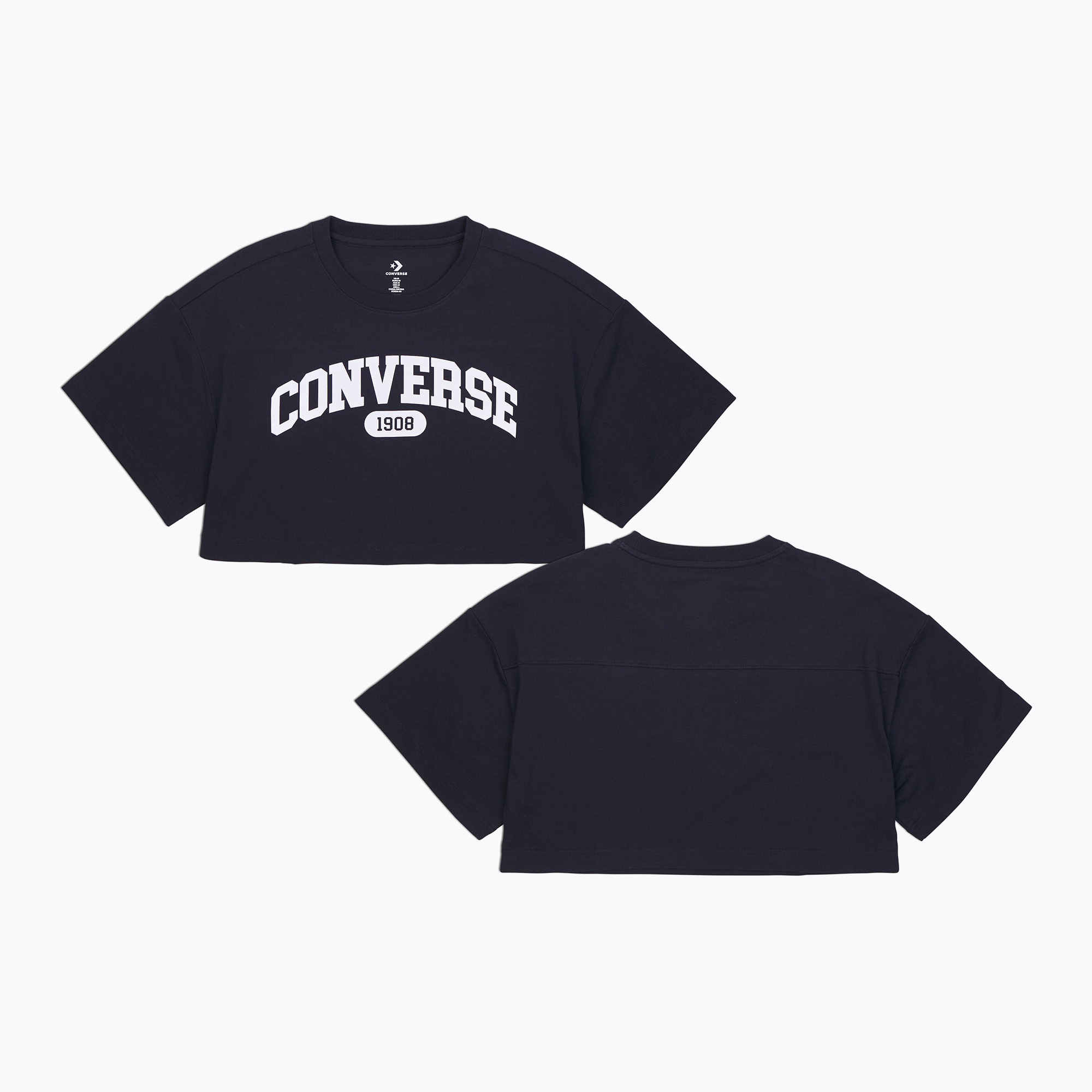Donna Converse Sporty Cropped top 10027253-A01 converse nero (XS) (Sporty Cropped 10027253)