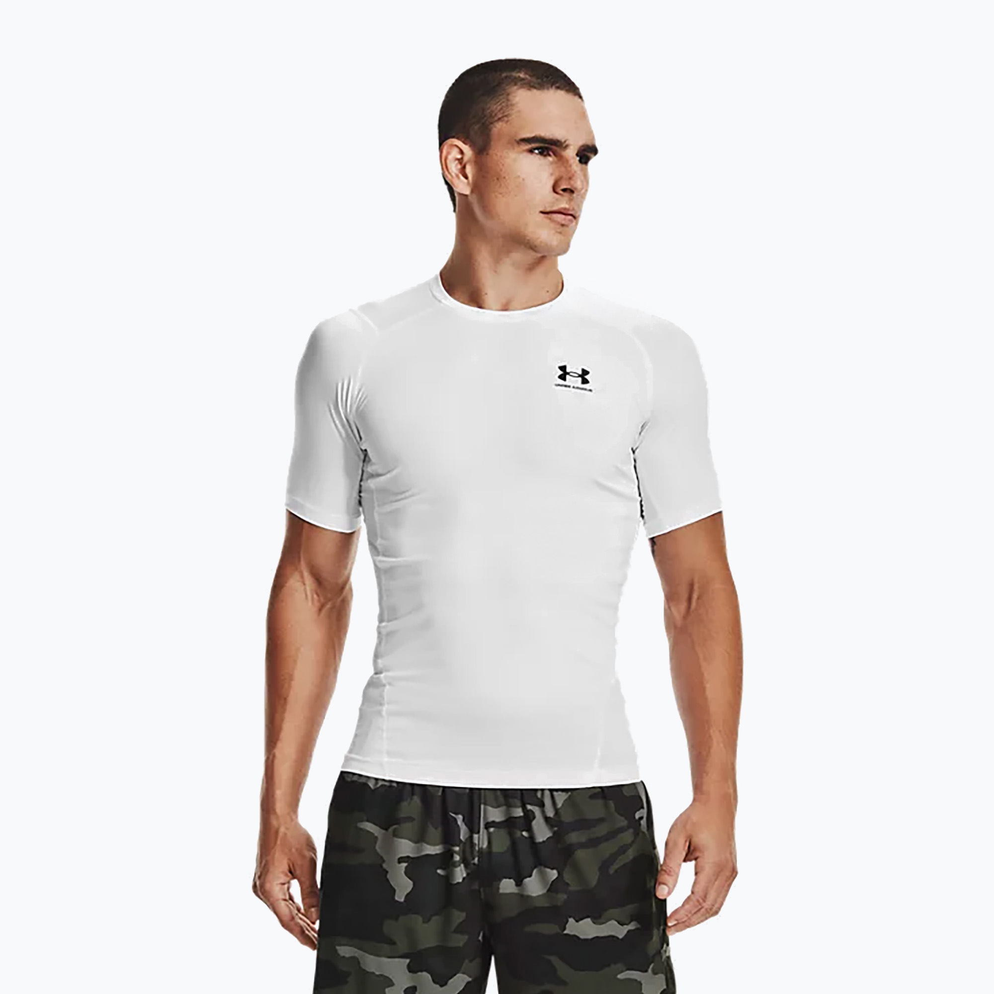 Maglia da allenamento Under Armour da uomo HG Armour Comp bianco/nero (XXL) (HG Armour Comp 1361518)
