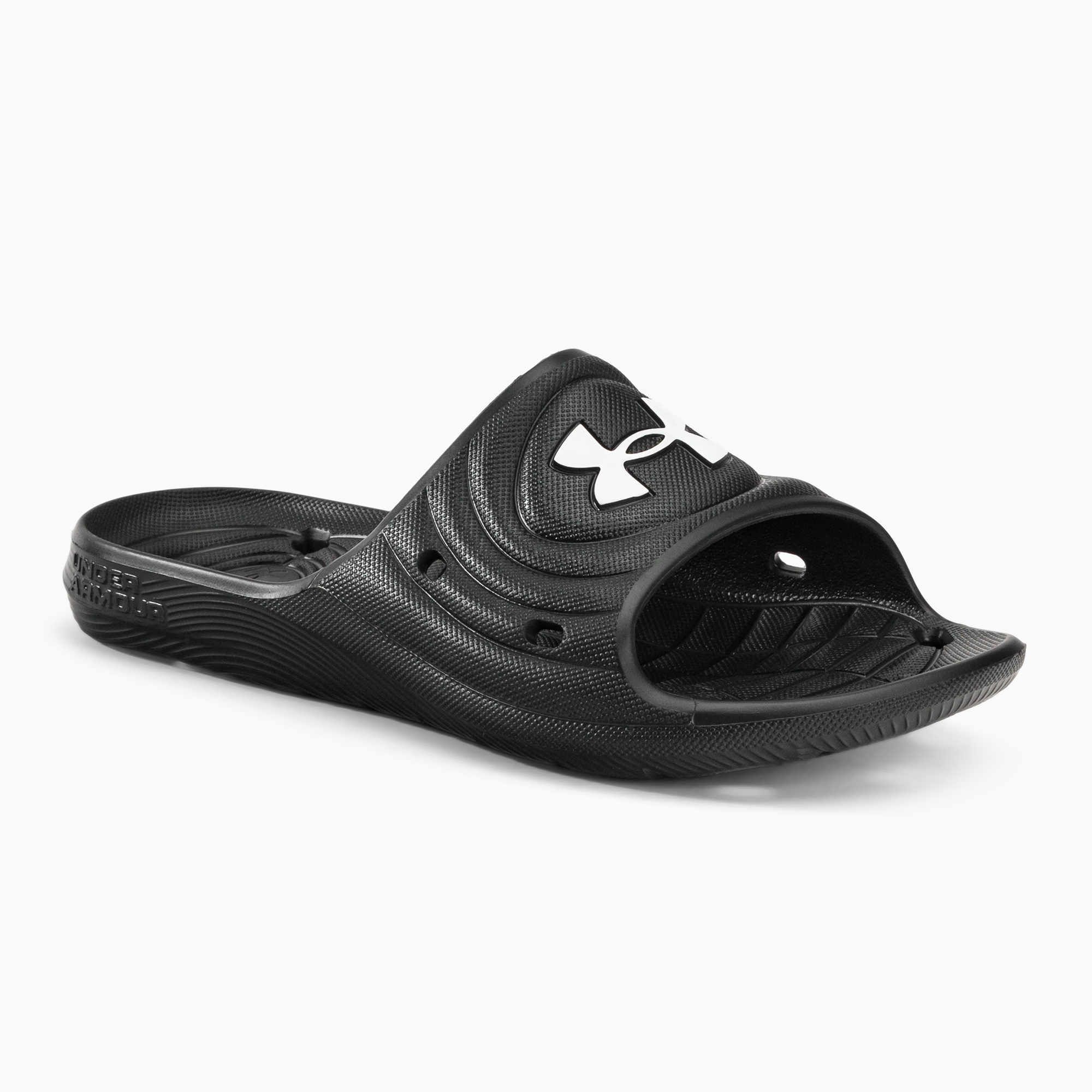Under Armour Locker IV SL infradito da uomo nero/nero/bianco (44 EU) (Locker IV SL 3023758-001)