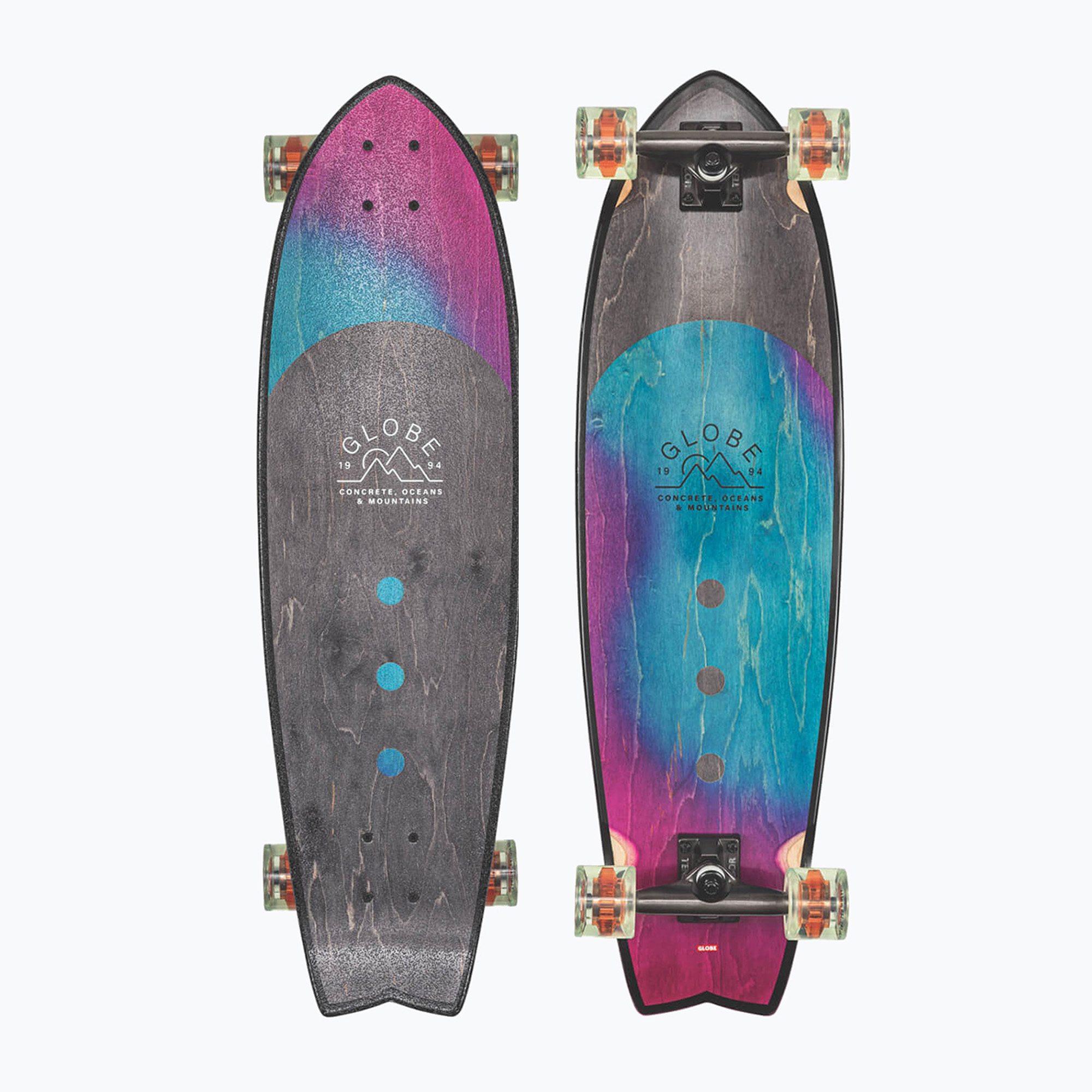 Cruiser skateboard Globe Chromantic lavato acqua (33") (Chromantic 10525055_WSHAQUA)