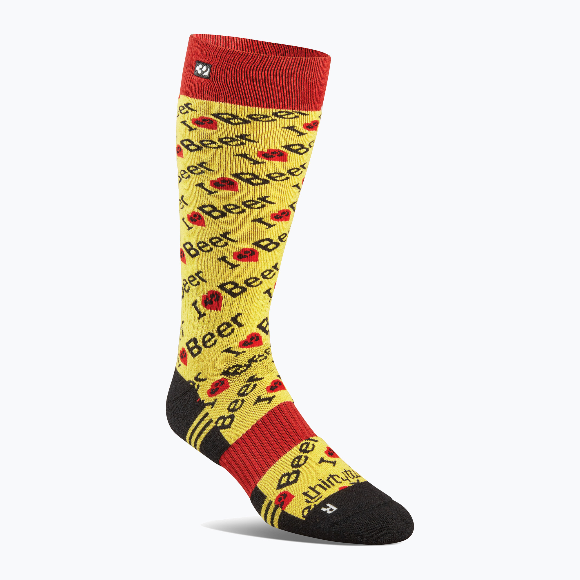 Calze da snowboard da uomo ThirtyTwo TM Merino giallo