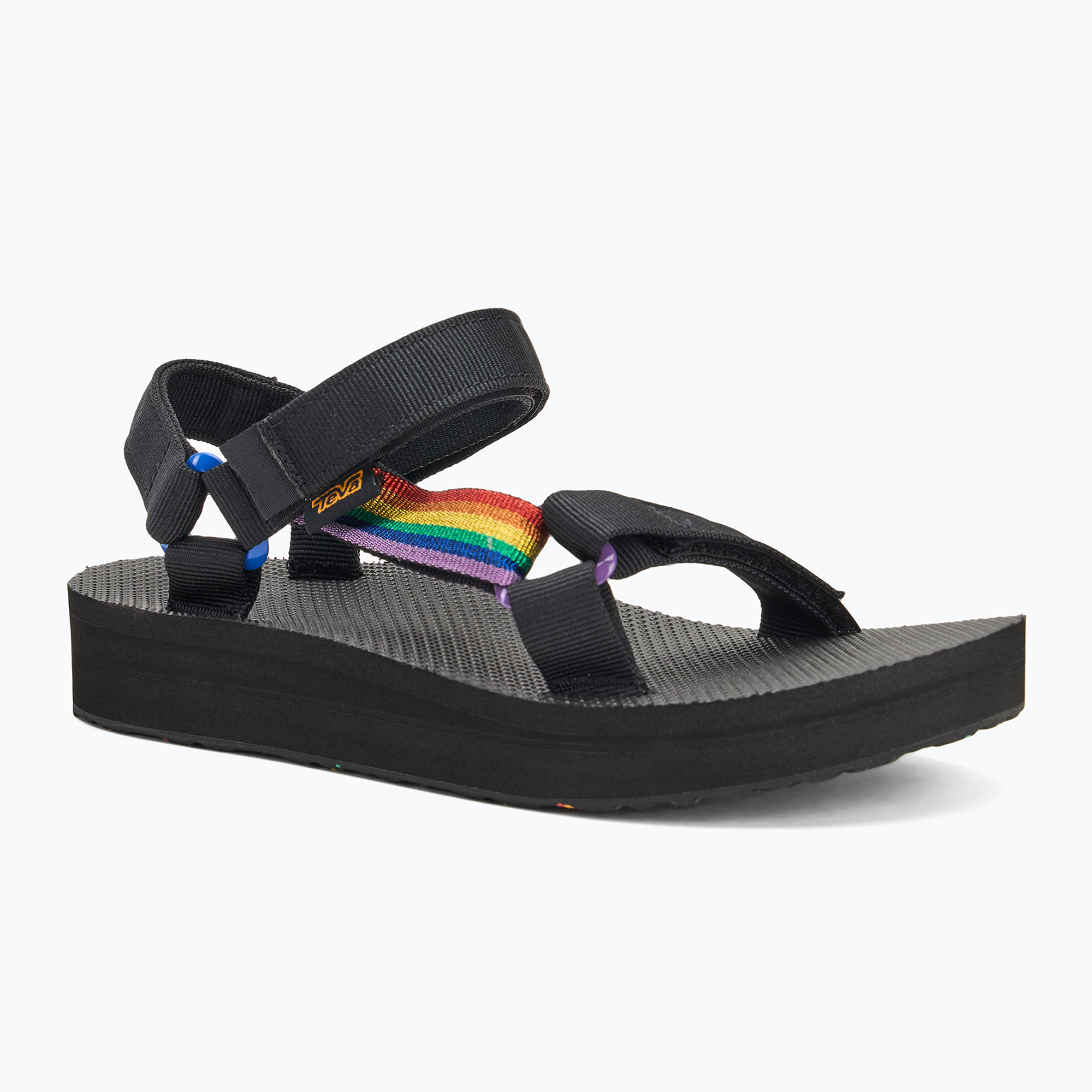 Sandali Teva Midform Universal Pride nero arcobaleno da donna