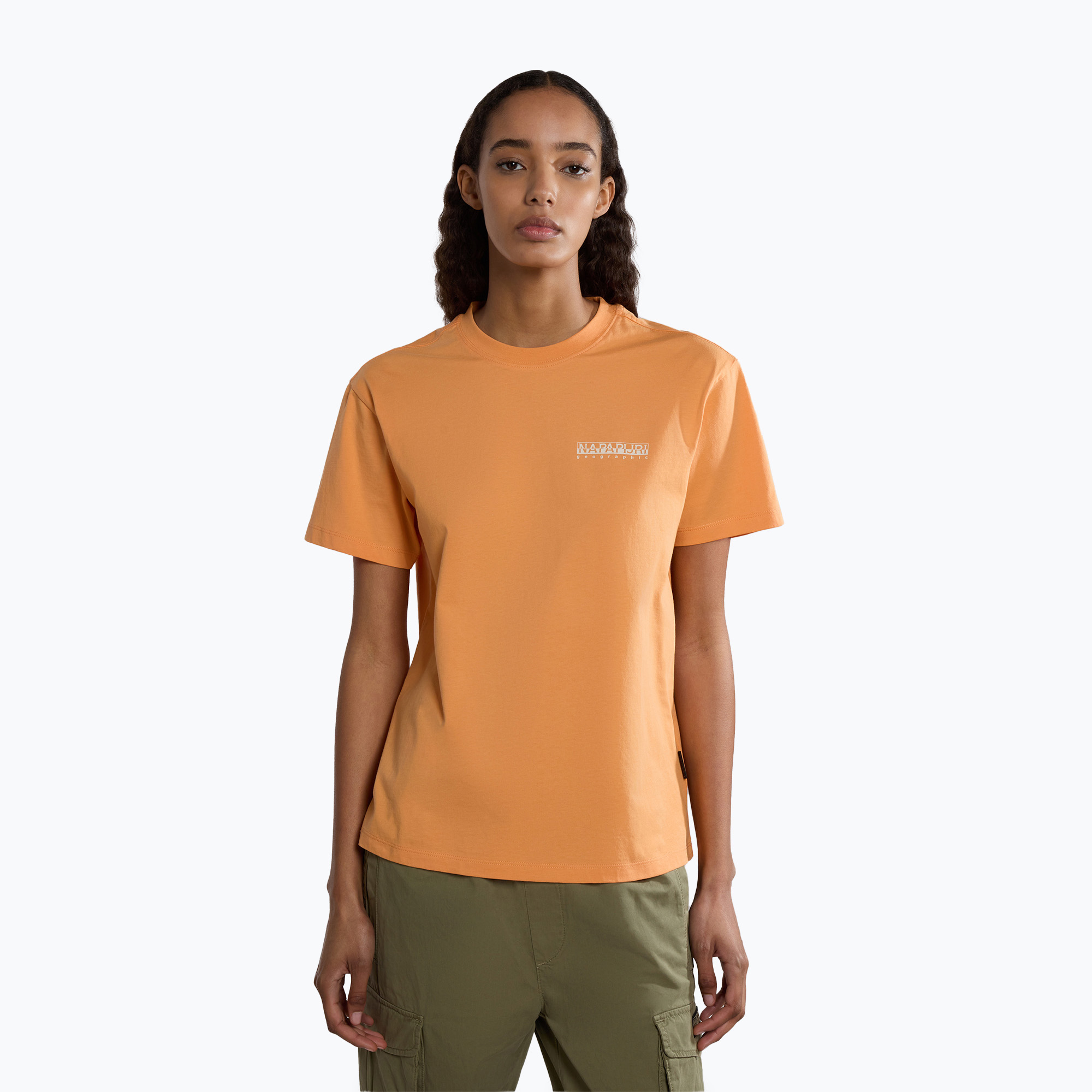 Maglietta Napapijri S-Faber da donna con mandarino arancione (XS) (S-Faber NP0A4HOLA641)