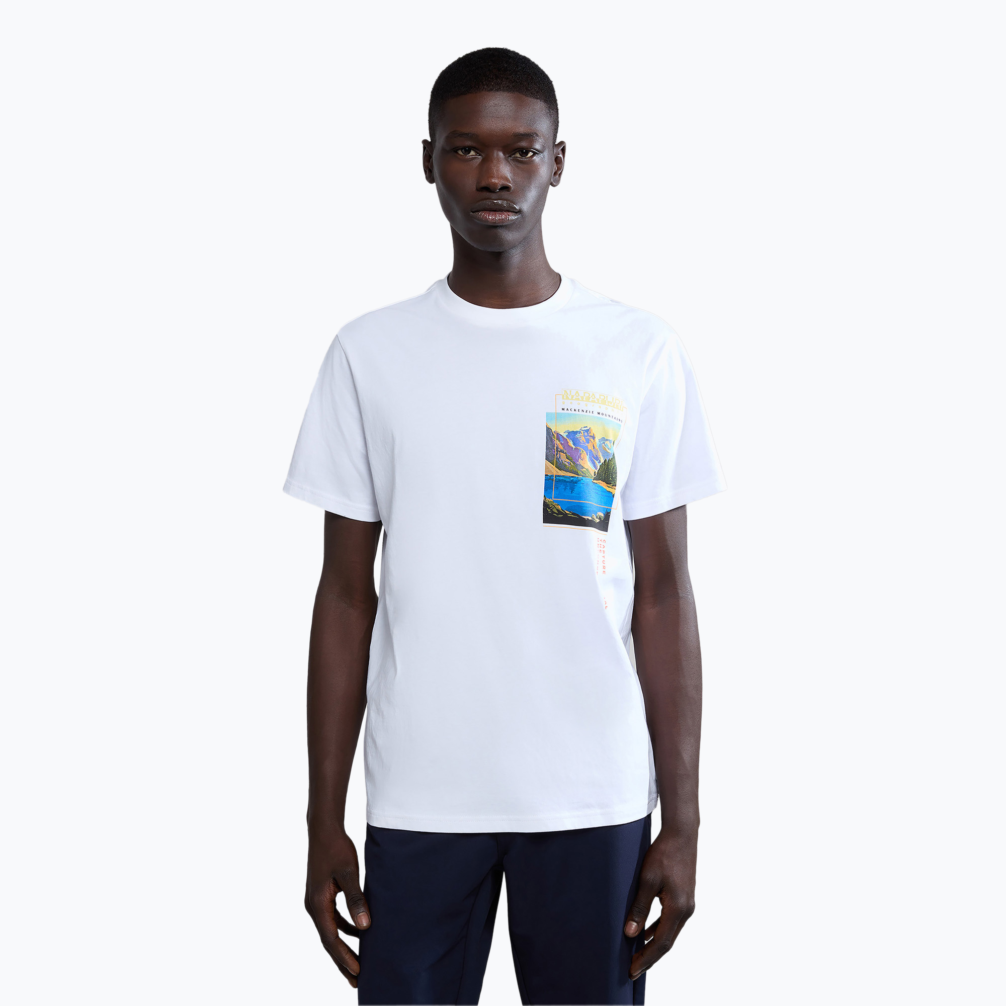 Maglietta Napapijri S-Canada da uomo, bianco brillante (XL) (S-Canada NP0A4HQM0021)