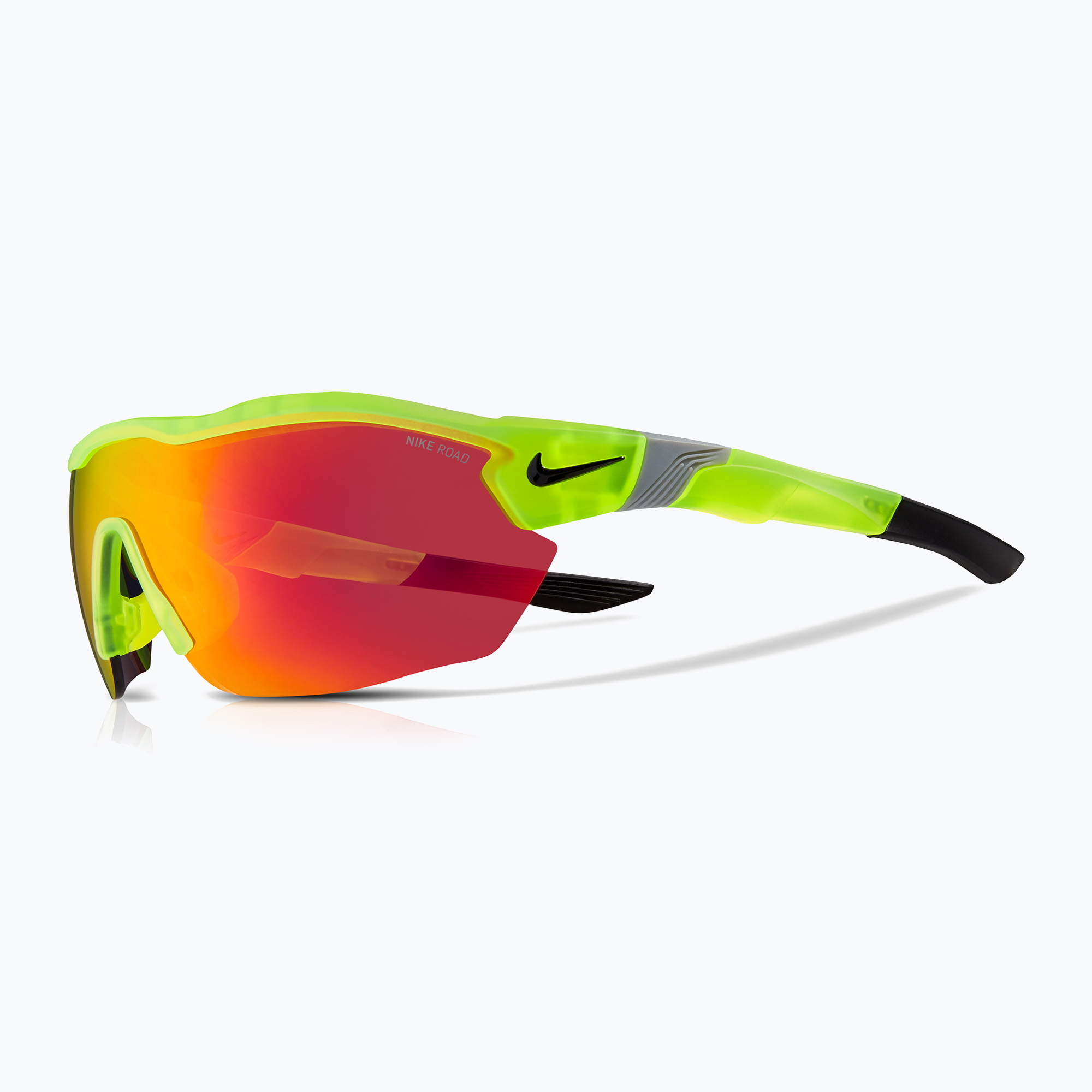 Occhiali da sole da uomo Nike Show X3 Elite L opaco volt/rosso strada a specchio