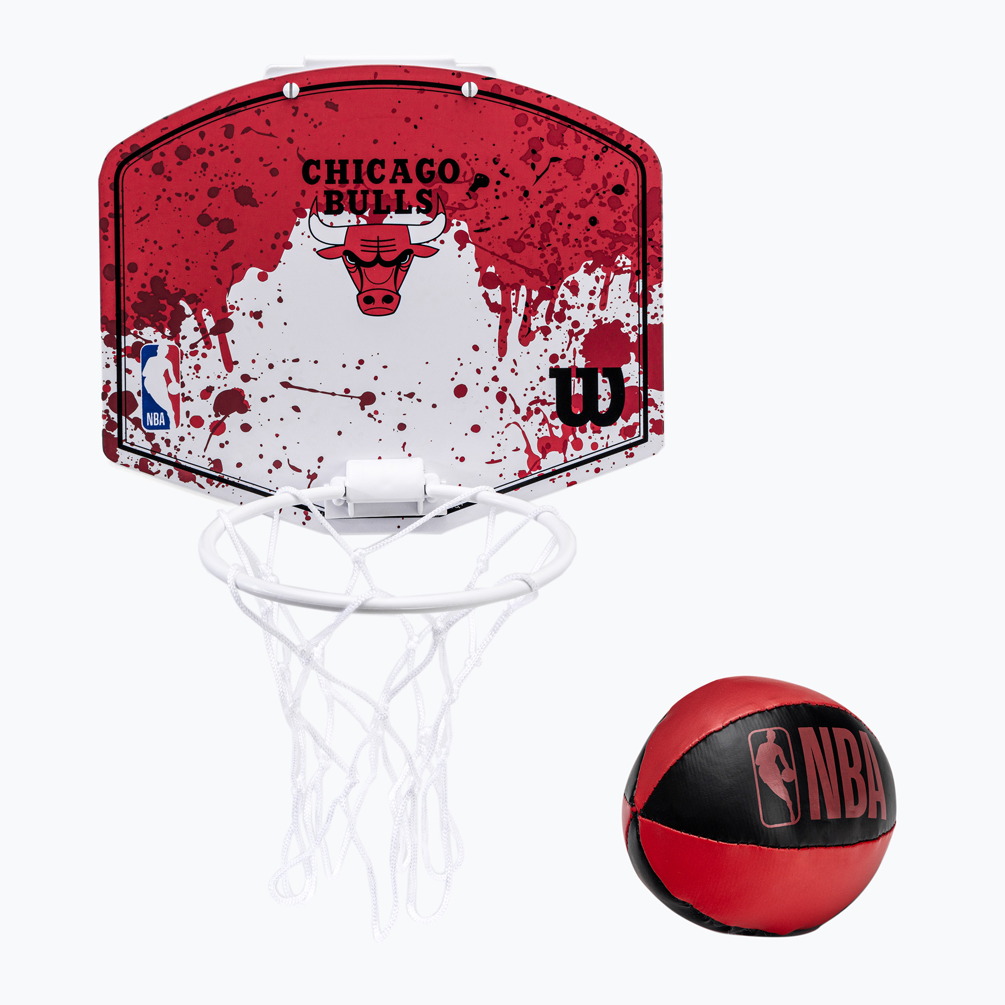 Set di palloni da basket Wilson NBA Team Mini Hoop Chicago Bulls (NBA Team Chicago Bulls Mini Hoop WTBA1302CHI)