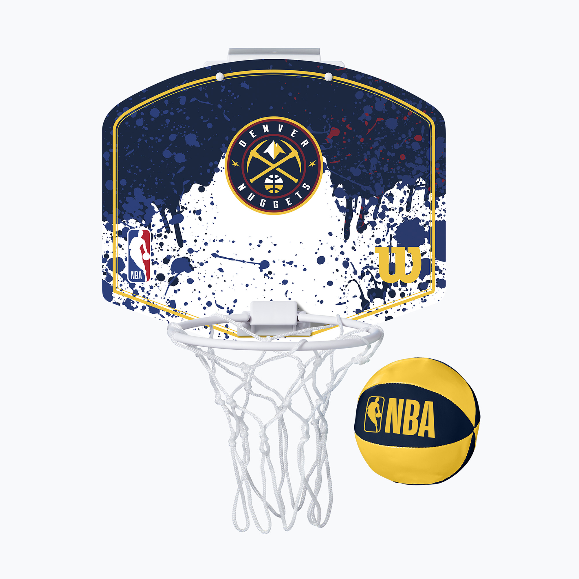 Set di palloni da basket Wilson NBA Team Mini Hoop Denver Nuggets (NBA Team Denver Nuggets Mini Hoop WTBA1302DEN)