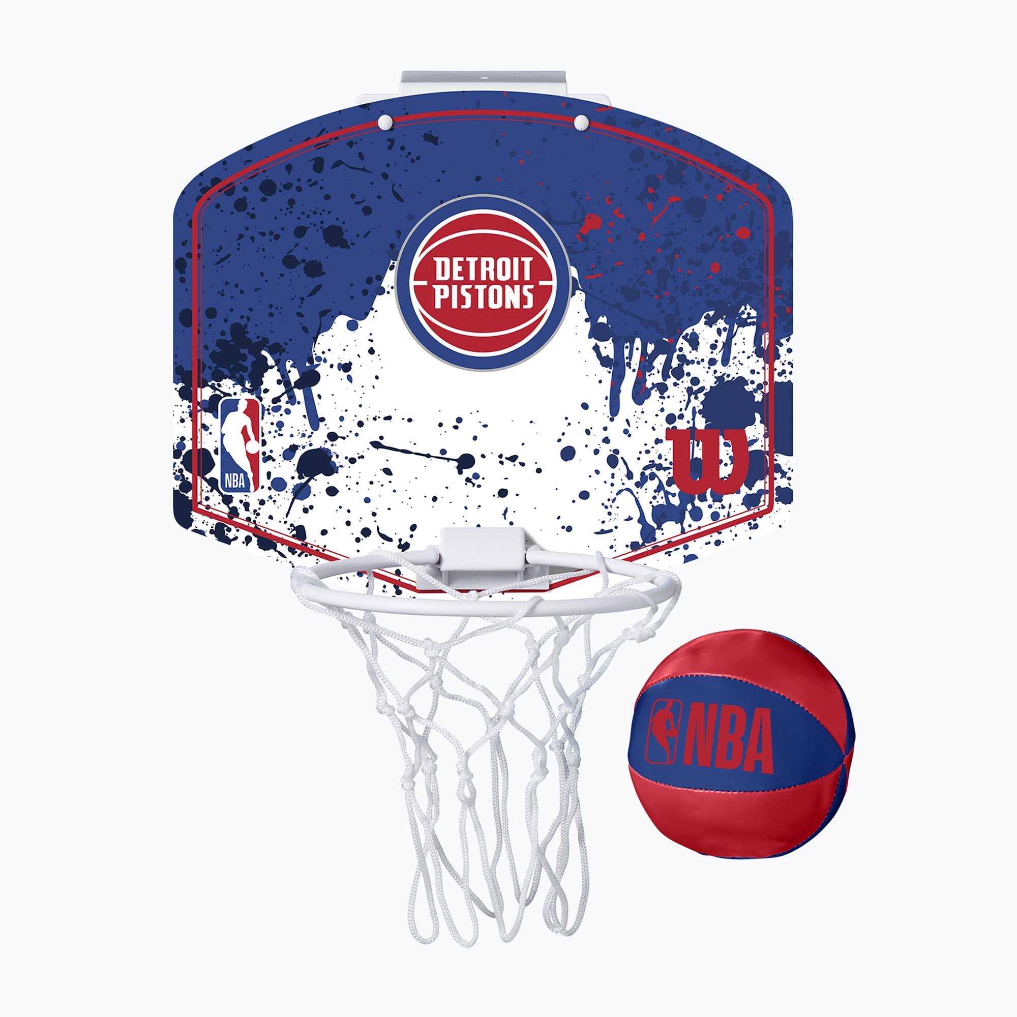 Set di palloni da basket Wilson NBA Team Mini Hoop Detroit Pistons (NBA Team Detroit Pistons Mini Hoop WTBA1302DET)