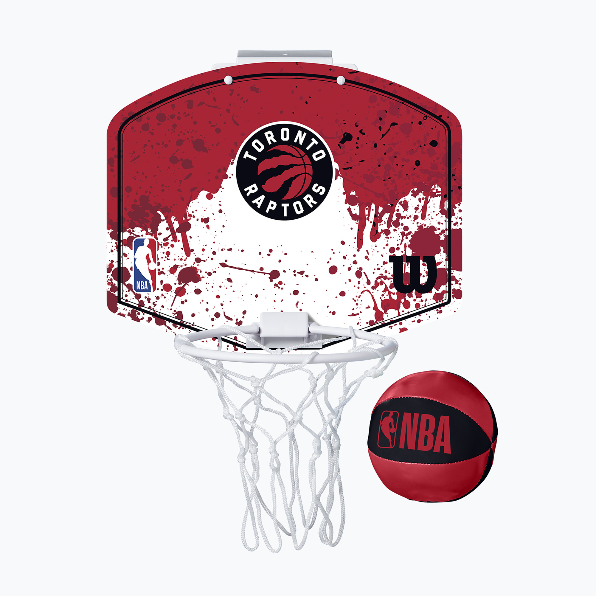 Set di palloni da basket Wilson NBA Team Mini Hoop Toronto Raptors (NBA Team Toronto Raptors Mini Hoop WTBA1302TOR)