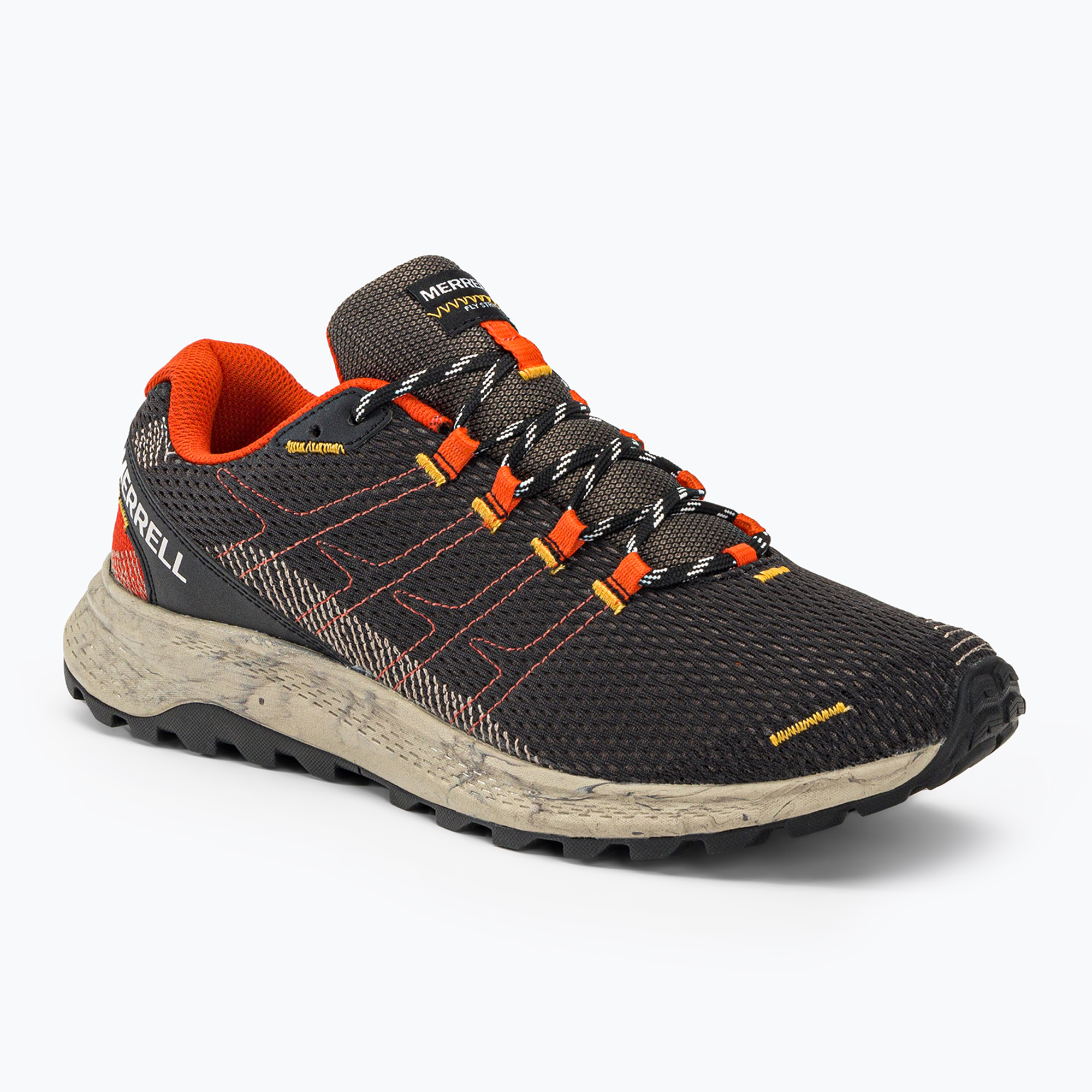 Scarpe da corsa Merrell Fly Strike nero/tangerine da uomo