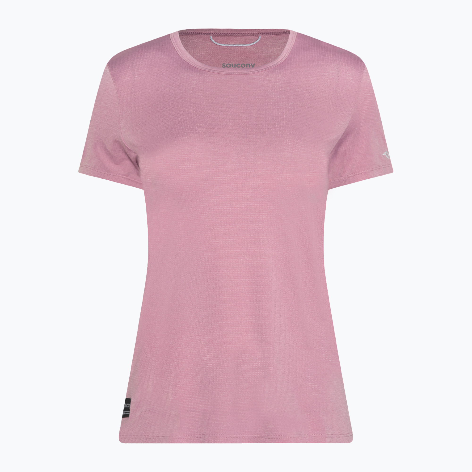 Maglietta da running da donna Saucony Stopwatch orchid heather (L) (Stopwatch SS SAW800484-ORH)