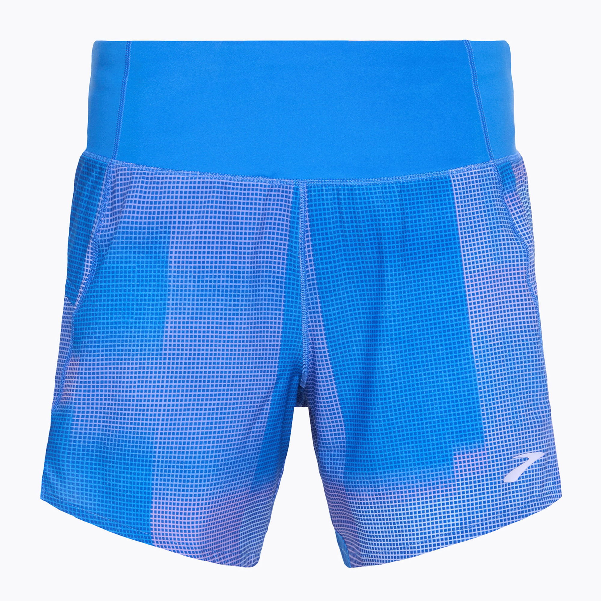 Pantaloncini da corsa Brooks Chaser 5" donna con stampa altitudine blu