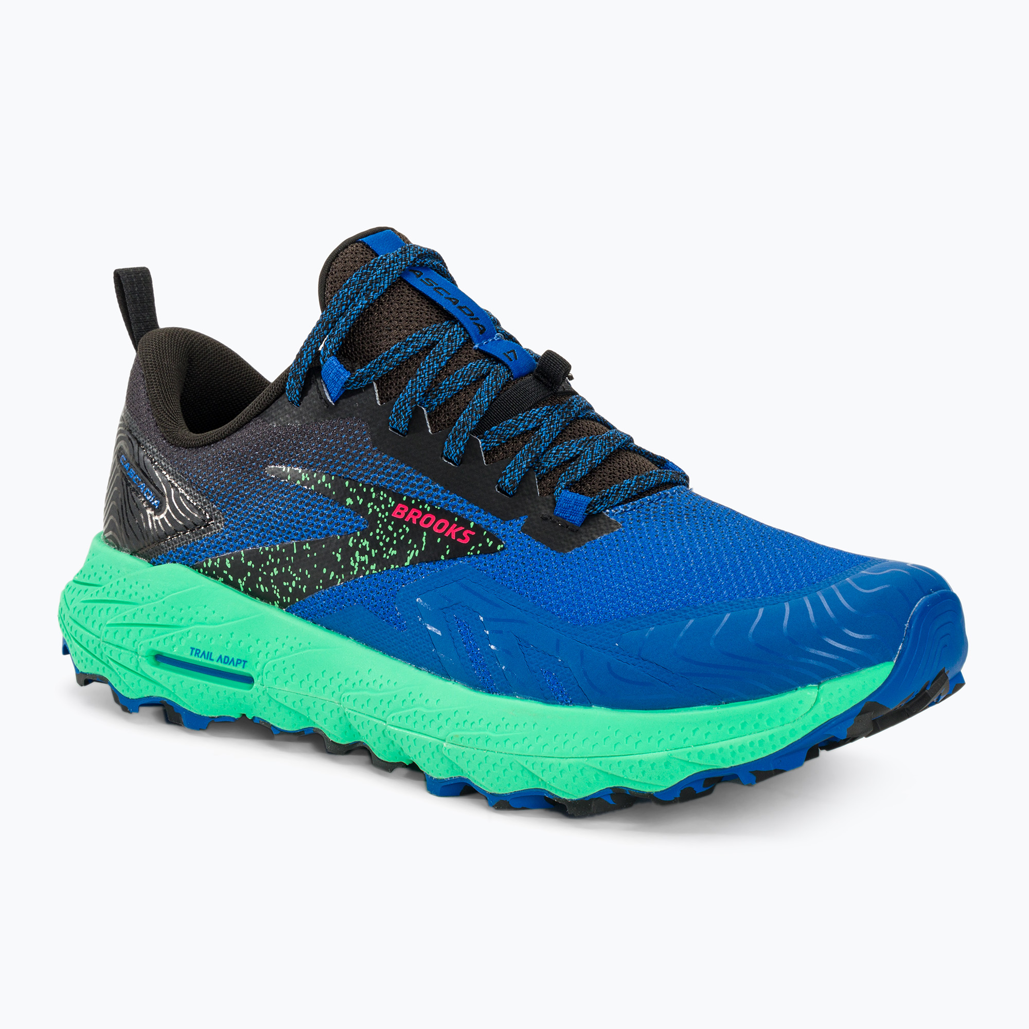 Scarpe da corsa da uomo Brooks Cascadia 17 blu vittoria/nero/spring bud (45 EU) (Cascadia 17 1104031D476)