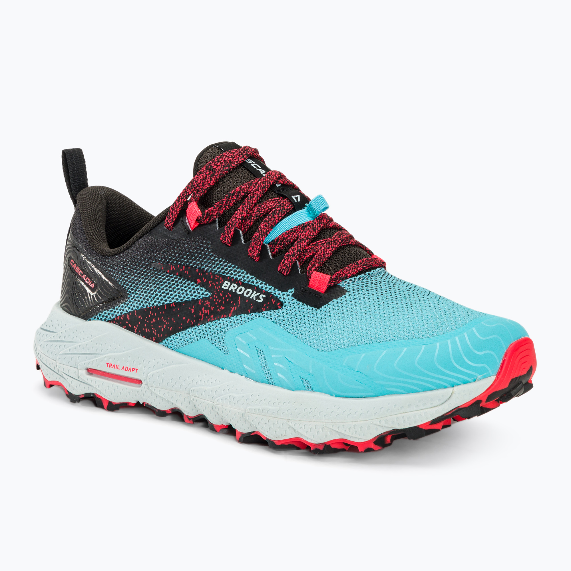 Brooks Cascadia 17 scarpe da corsa da donna blu/ nero/ rosa diva (38 EU) (Cascadia 17 1203921B487)