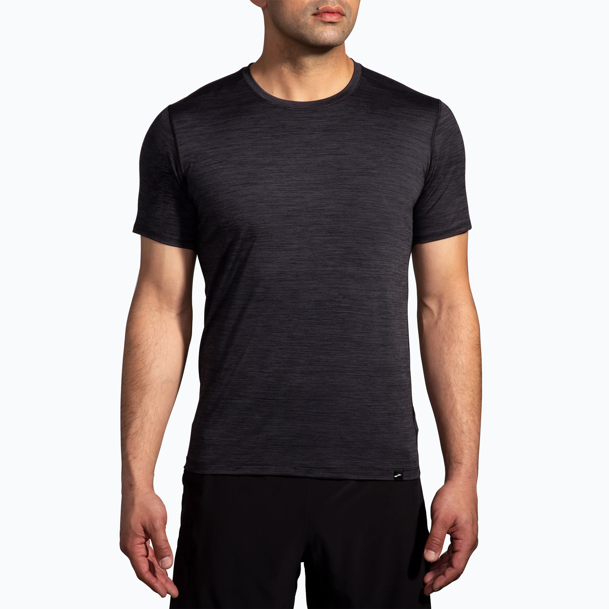 Maglietta da corsa Brooks Luxe htr deep black da uomo (L) (Luxe SS 211498009.035)