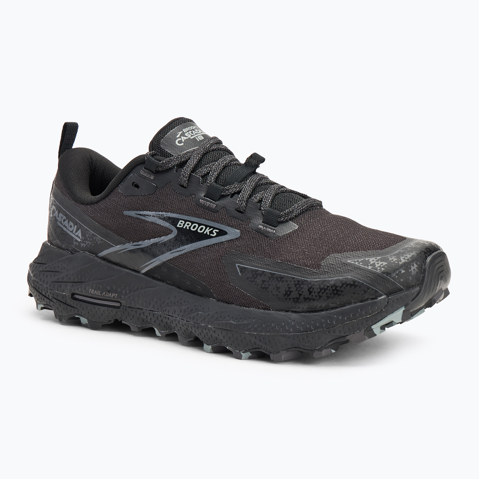 Brooks Cascadia 18 nero/nero scarpe da corsa da uomo (42.5 EU) (Cascadia 18 1104261D072)