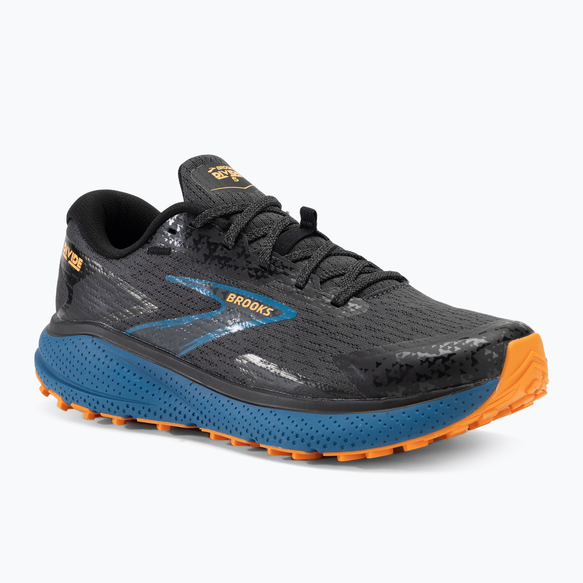 Brooks Divide 5 scarpe da corsa da uomo ebano/zaffiro blu/arancio (41 EU) (Divide 5 1104291D015)