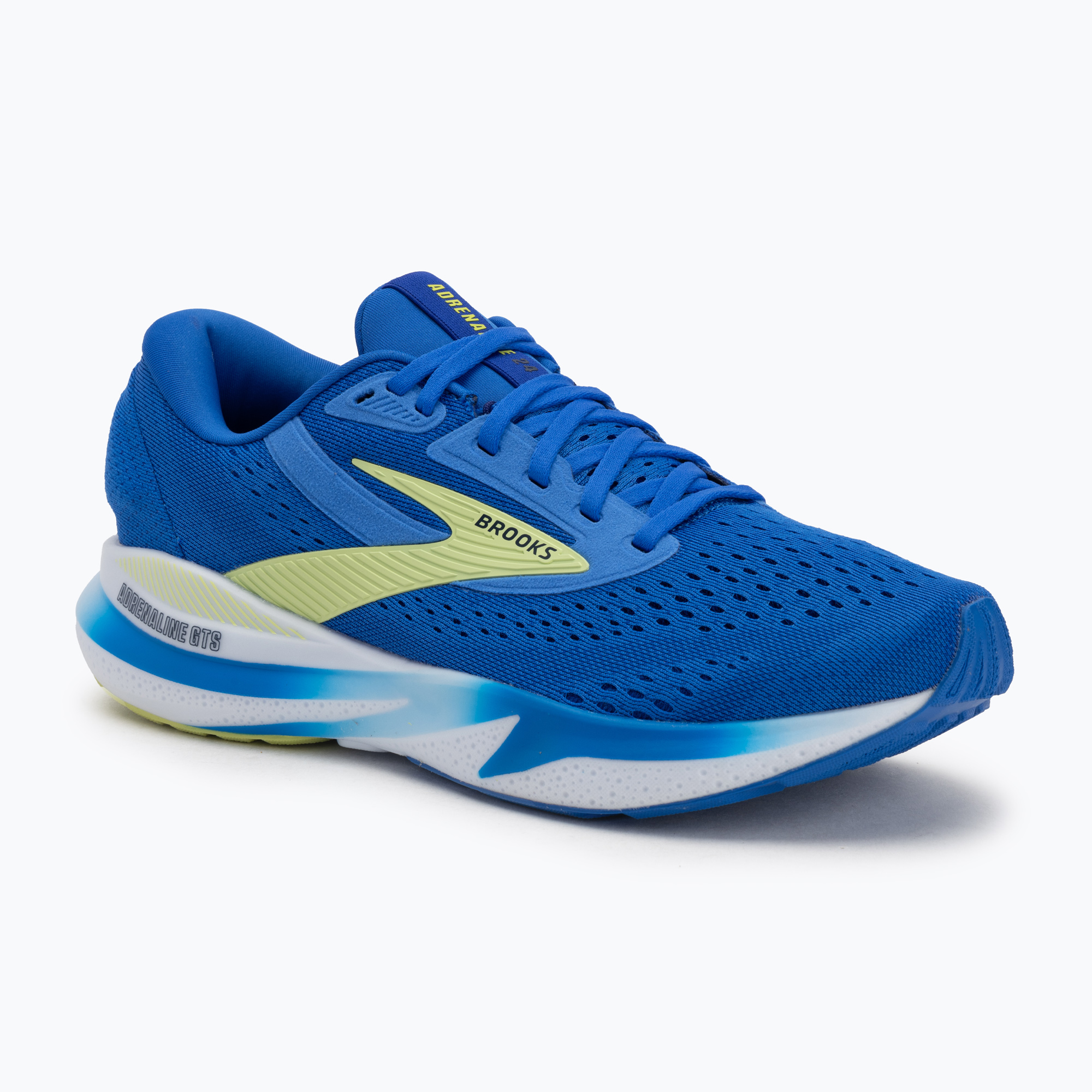 Scarpe da corsa Brooks Adrenaline GTS 24 da uomo, cobalto/giallo-neutro/peacoat (45 EU) (Adrenaline GTS 24 1104371D434)