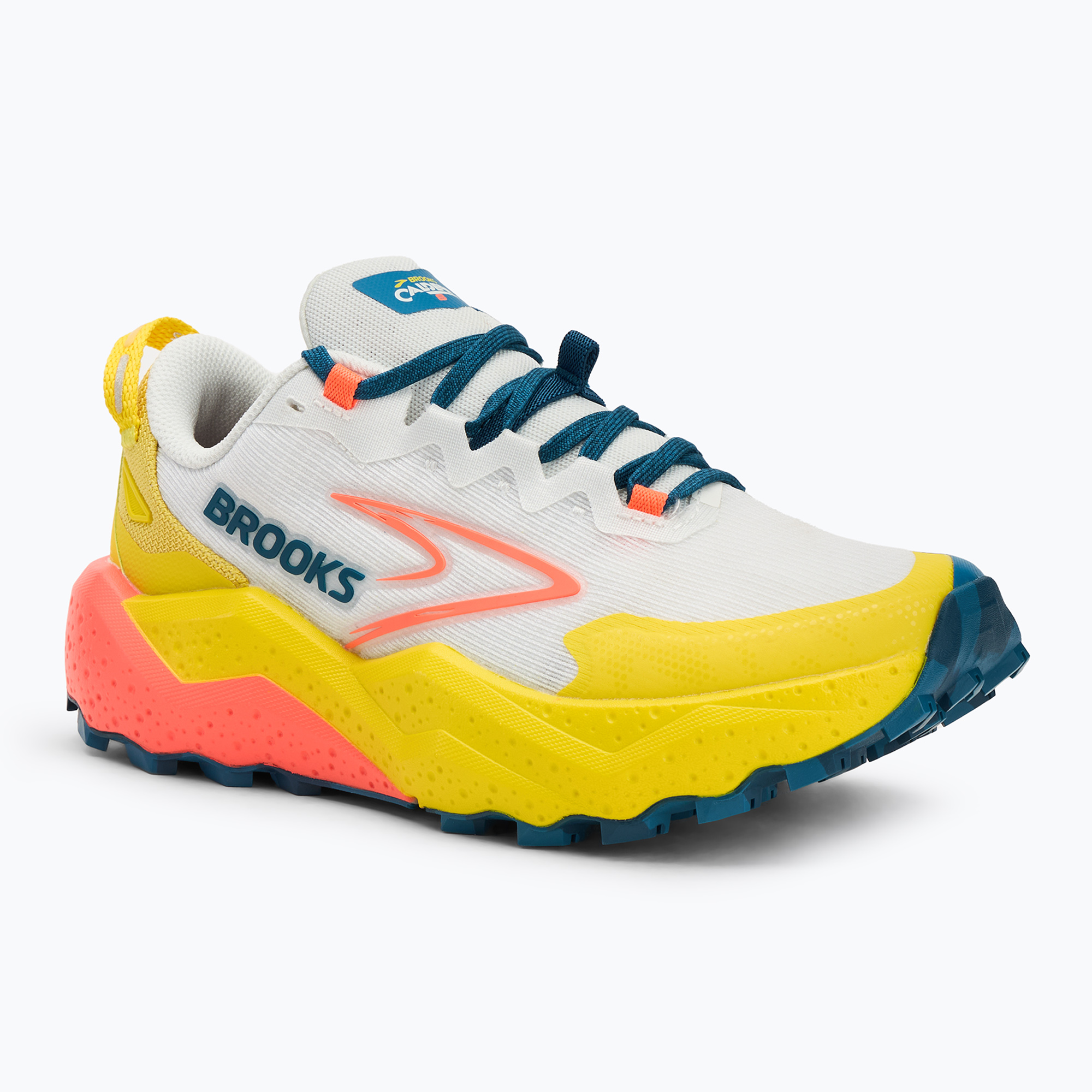 Scarpe da corsa da donna Brooks Caldera 8 blu/quince/flame (41 EU) (Caldera 8 1204291B142)