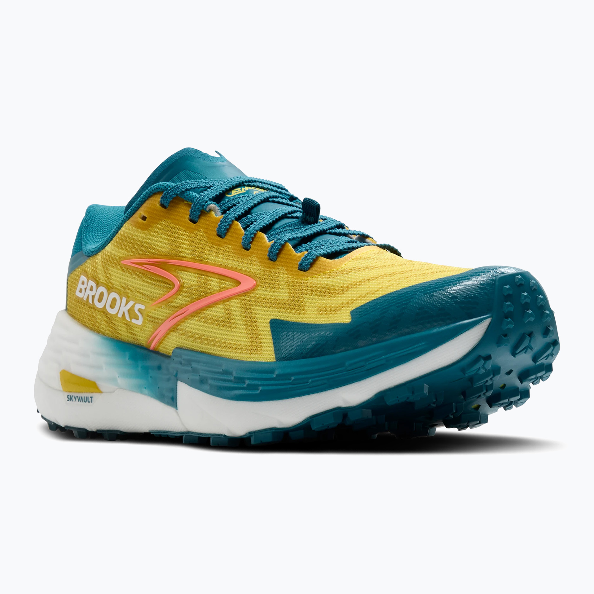 Brooks Catamount 4 scarpe da corsa uomo mela cotogna/celeste/neo ember (43 EU) (Catamount 4 1104411D721)