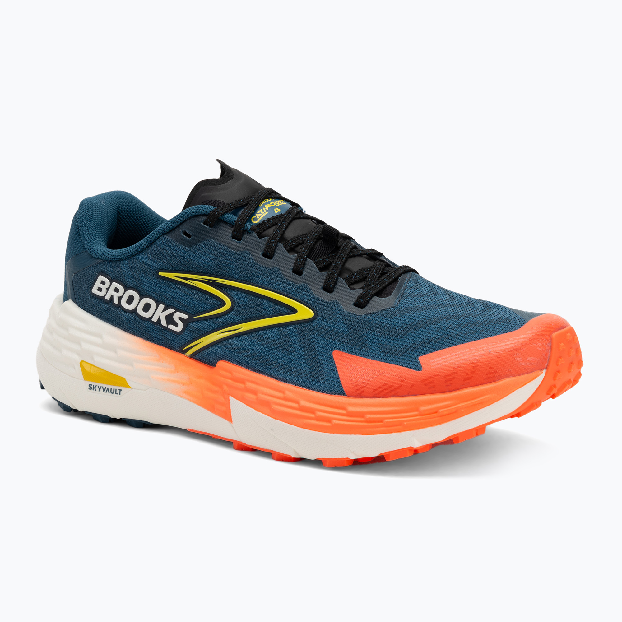 Brooks Catamount 4, scarpe da corsa da uomo, blu legione/celeste/fiamma (46.5 EU) (Catamount 4 1104411D407)