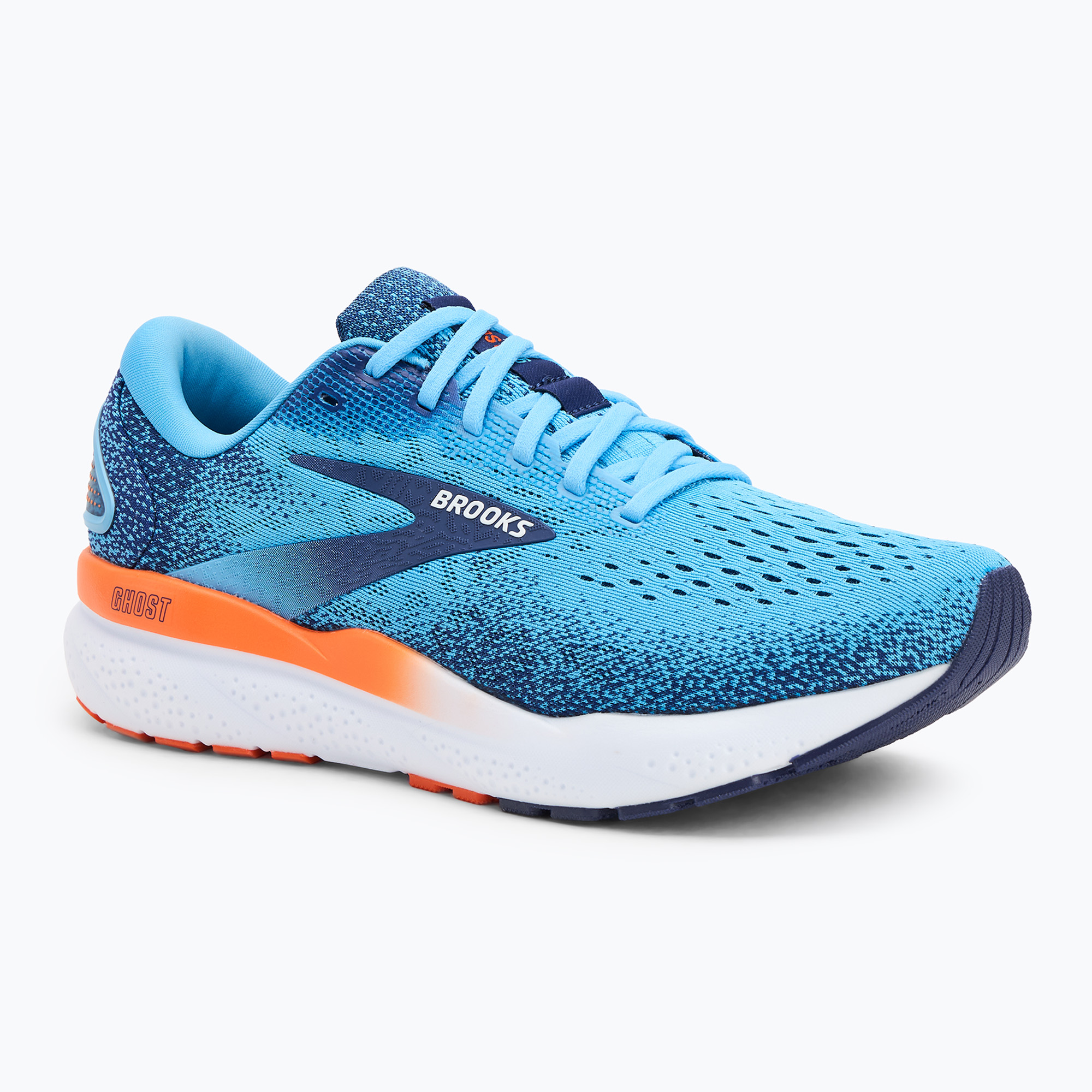 Brooks Ghost 16 scarpe da corsa uomo bonnie blu/nastro blu/arancione (45.5 EU) (Ghost 16 1104181D493)