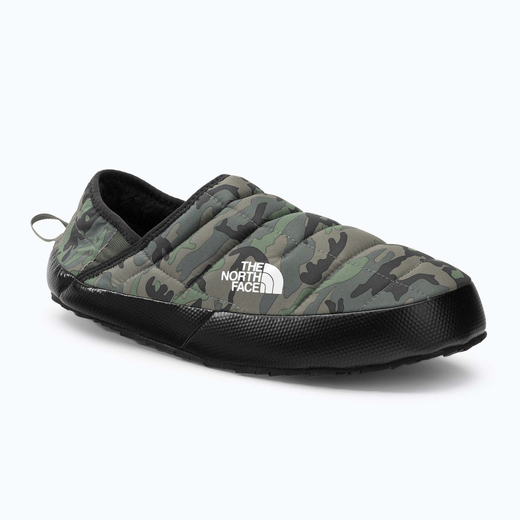 Pantofole da uomo The North Face Thermoball Traction Mule V timo stampa mimetica / timo (43 EU) (Thermoball Traction Mule V NF0A3UZN33U1)