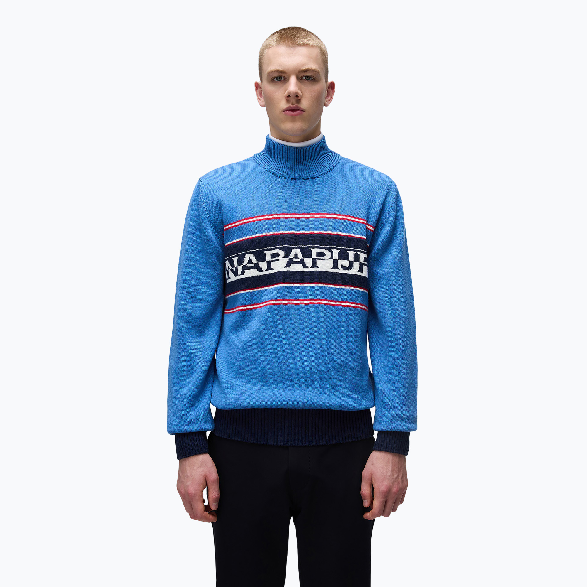Maglione da uomo Napapijri D-Sardona blu zaffiro (L) (D-Sardona NP0A4I2A-B2P1)