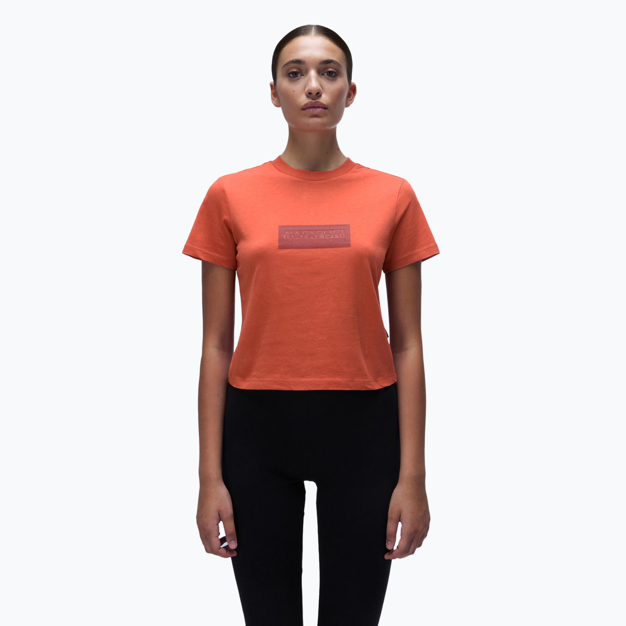 T-shirt Napapijri S-Suze donna in salsa rossa (L) (S-Suze SS NP0A4HZAR1B1)