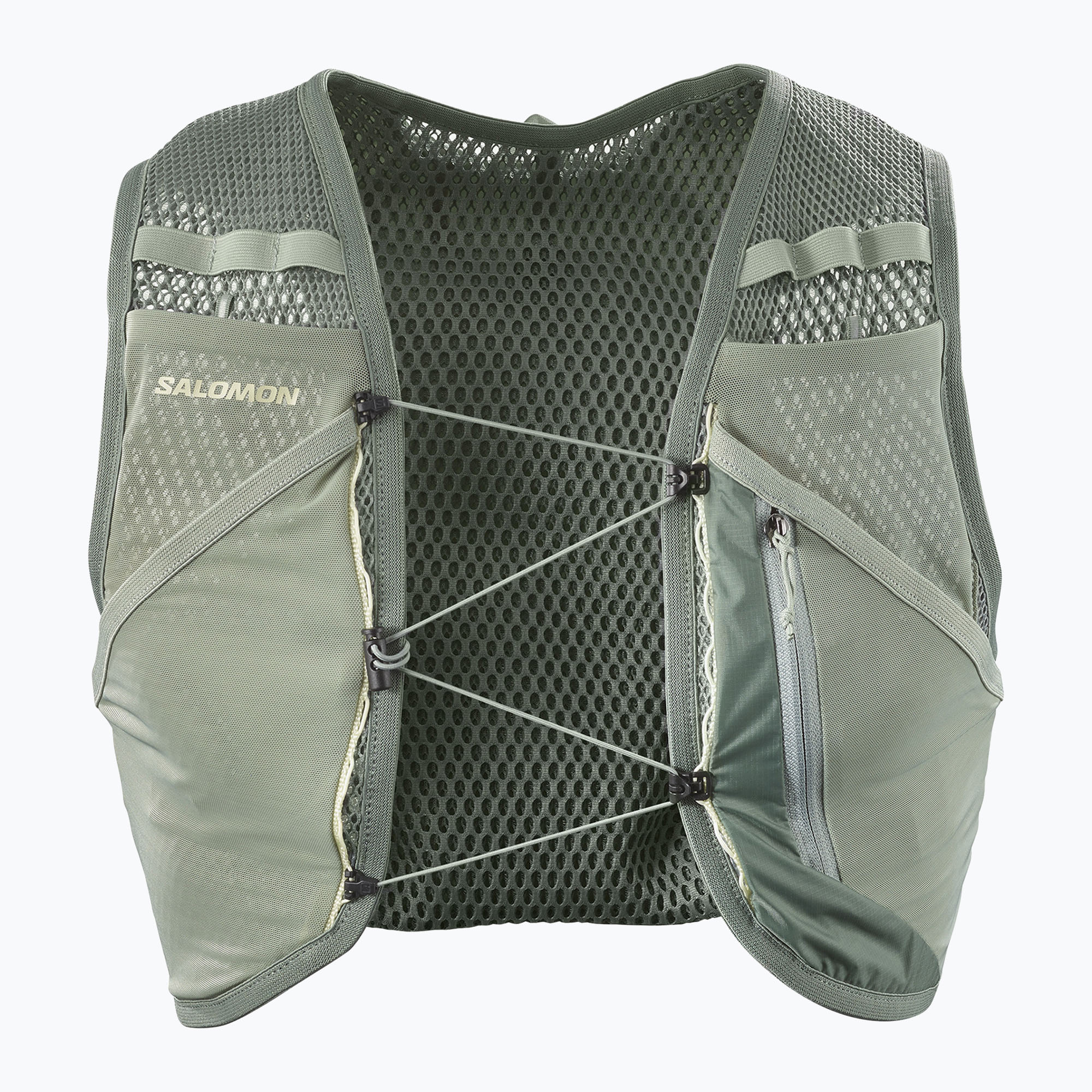 Salomon Active Skin 4 No Flasks gilet da corsa corona d'alloro/fioriera