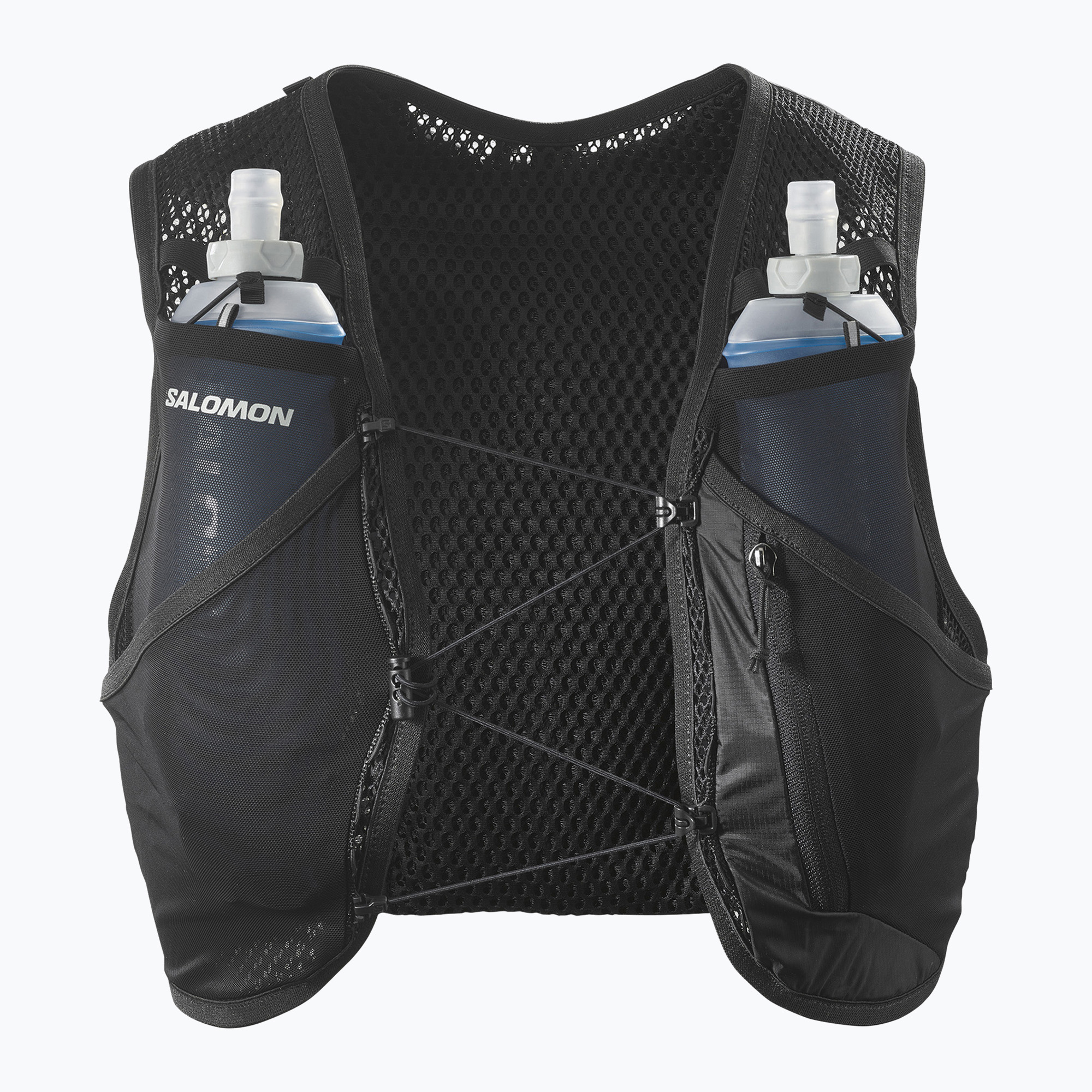 Salomon Active Skin 4 set gilet da corsa nero/metallo (L) (Active Skin 4 Set LC2178200)