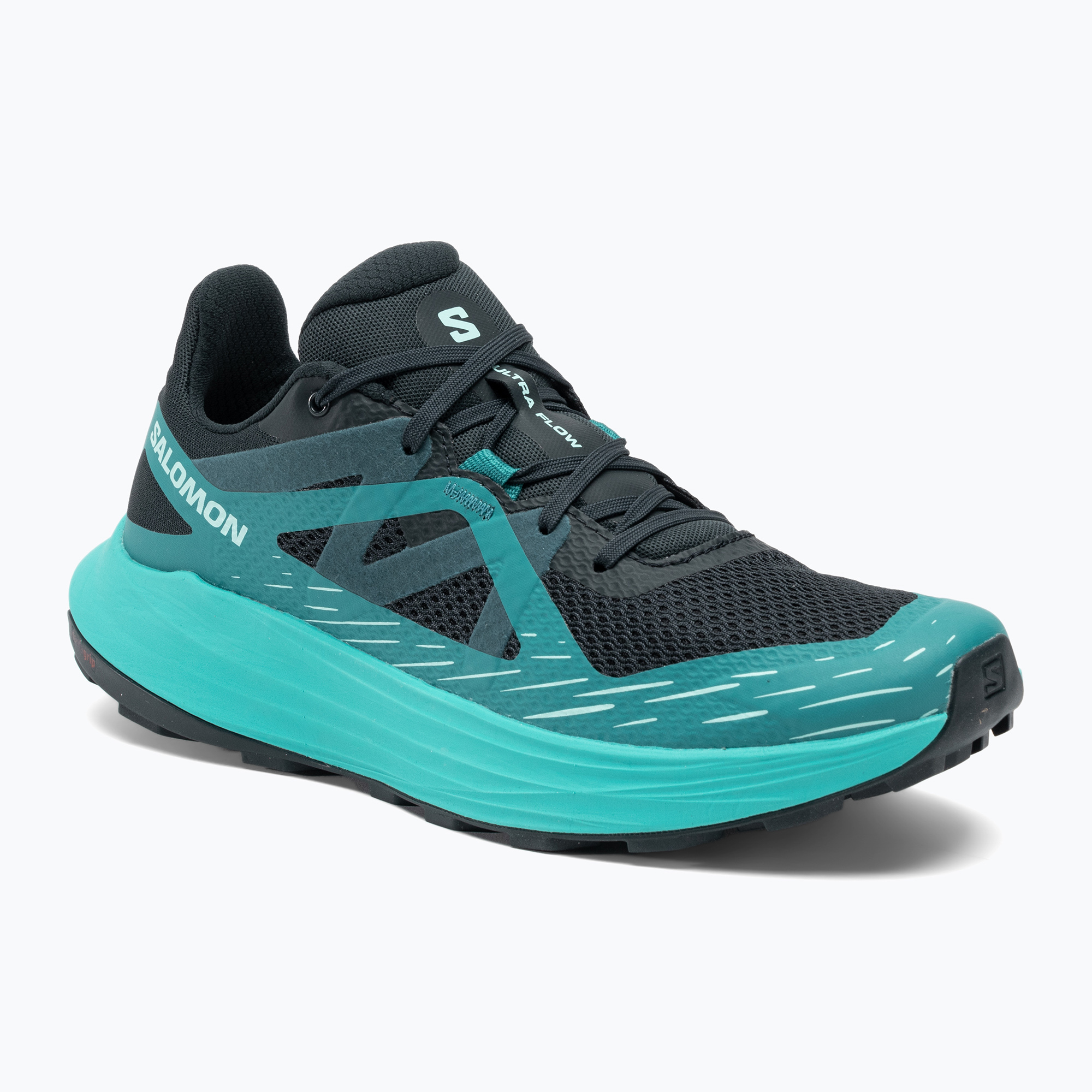 Scarpe da corsa Salomon Ultra Flow uomo carbonio/tahitian tide/deep dive