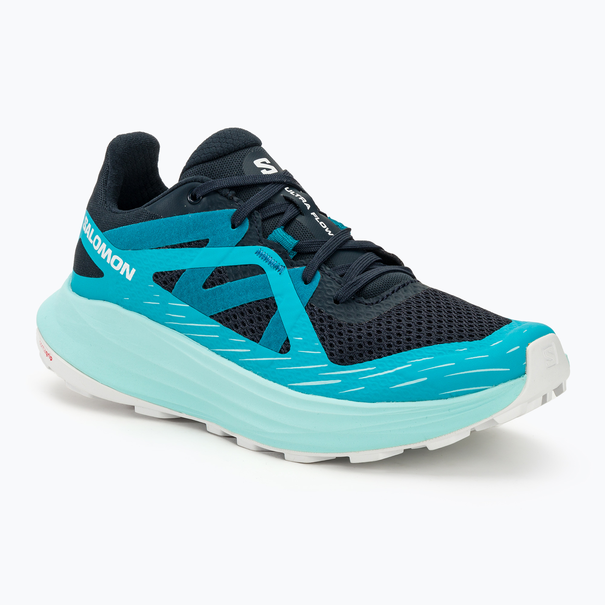 Salomon Ultra Flow scarpe da corsa donna carbonio/blu pavone/bianco (37 1/3 EU) (Ultra Flow L47485800)
