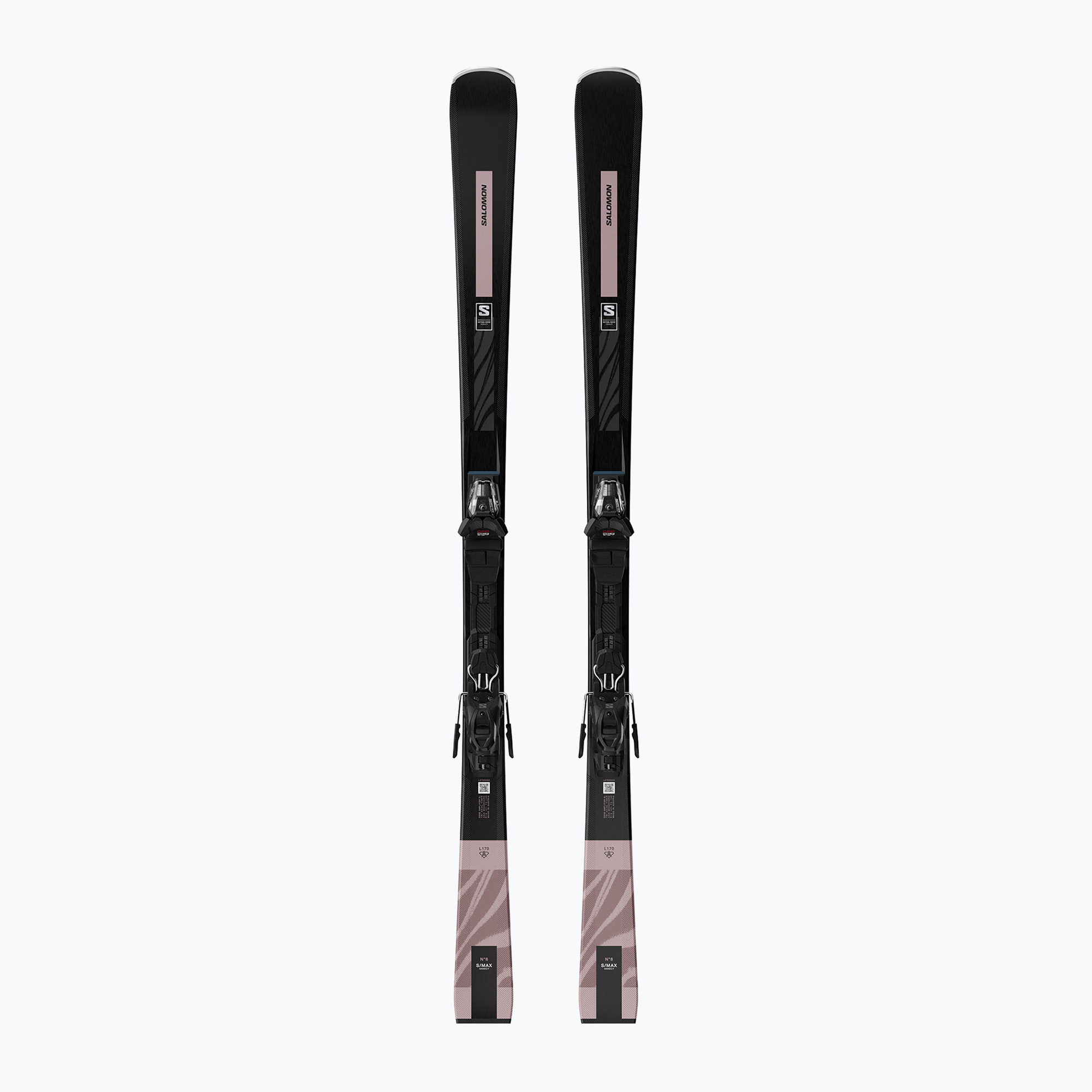 Sci da discesa da donna Salomon S/Max N°8 + attacchi M10 GW nero/oro met. (145 cm) (S/Max N°8+M10 GW L47656600)