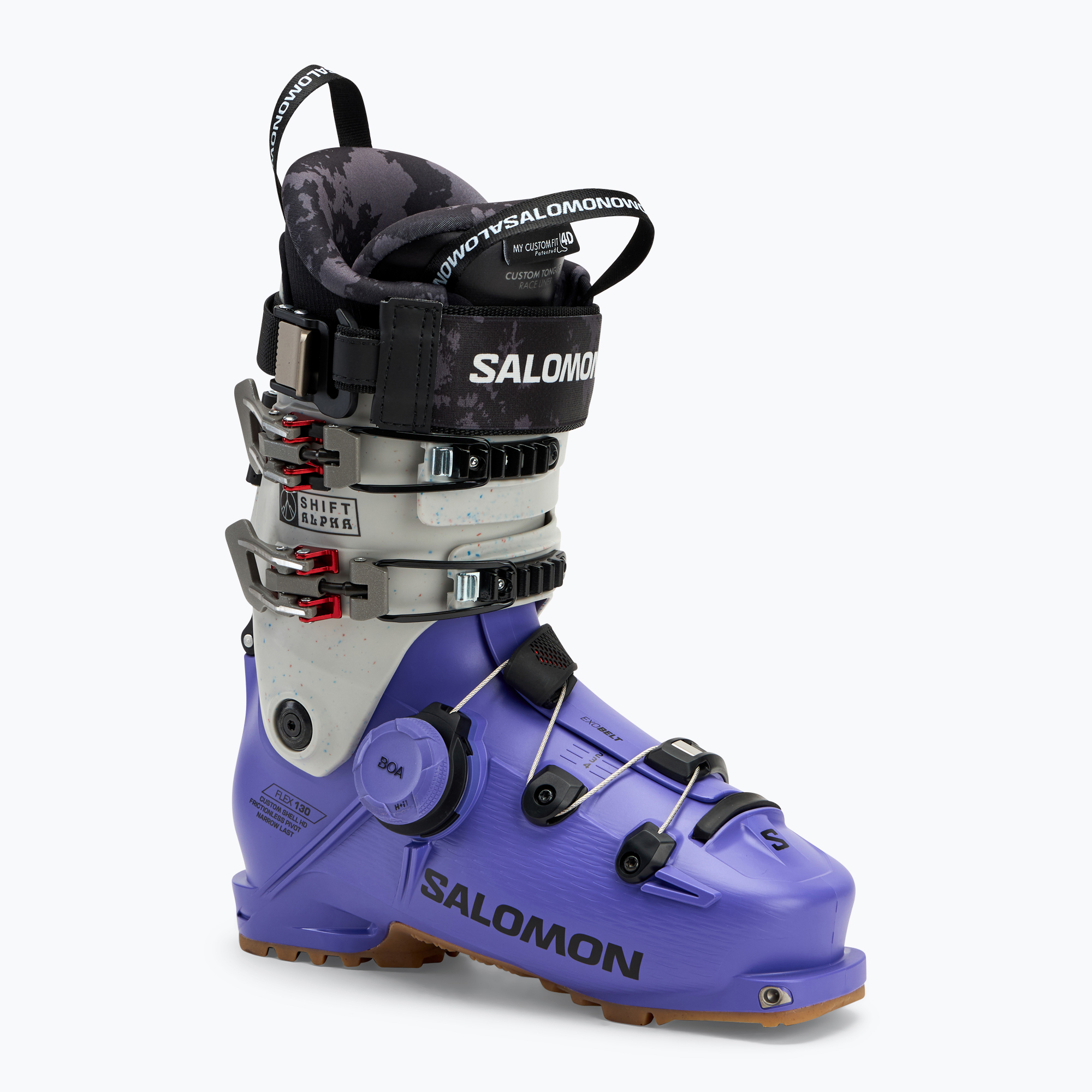 Scarponi da sci da uomo Salomon Shift Alpha Boa 130 ultra violet/nero/nero (27.0-27.5 cm) (Shift Alpha Boa 130 L47655900)