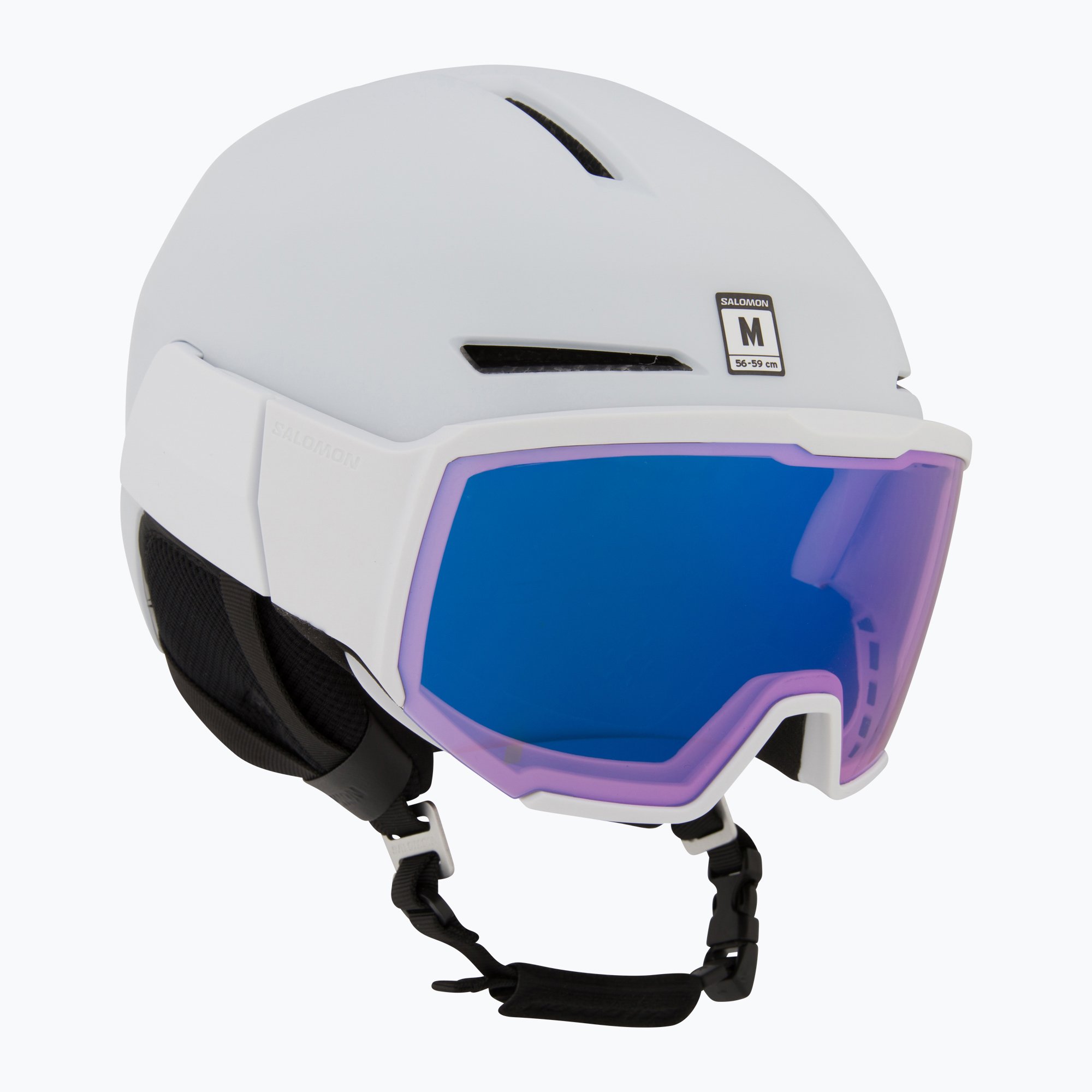 Casco da sci Salomon Osmo Pro Sigma Photo bianco/azzurro (56-59 cm (M)) (Osmo Pro Sigma Photo L47616000)
