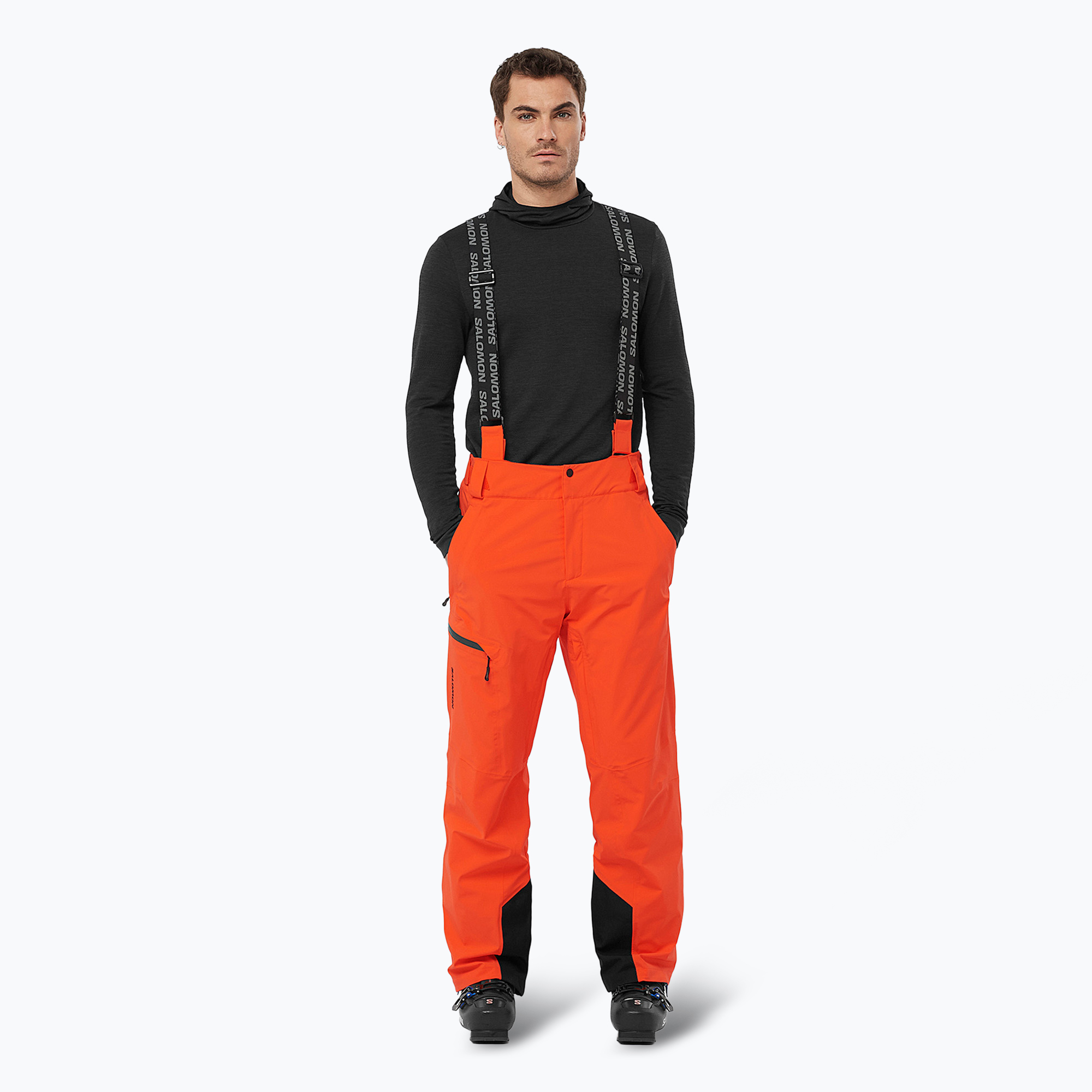 Pantaloni da sci da uomo Salomon Brilliant cherry tomato (M) (Brilliant LC2333200)