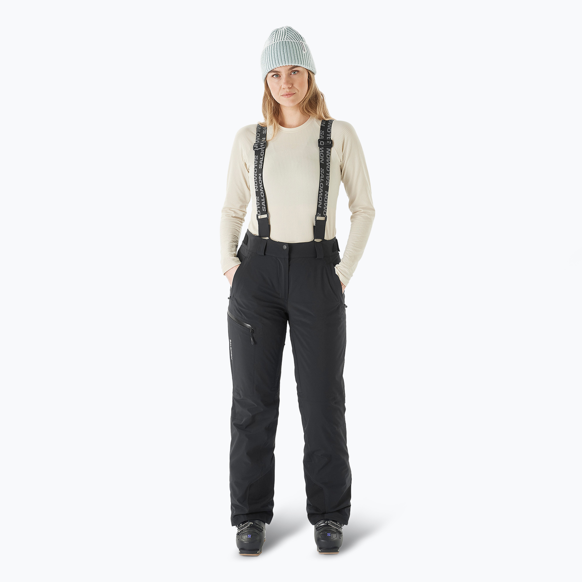 Pantaloni da sci da donna Salomon Brilliant nero profondo (S) (Brilliant LC2334500)