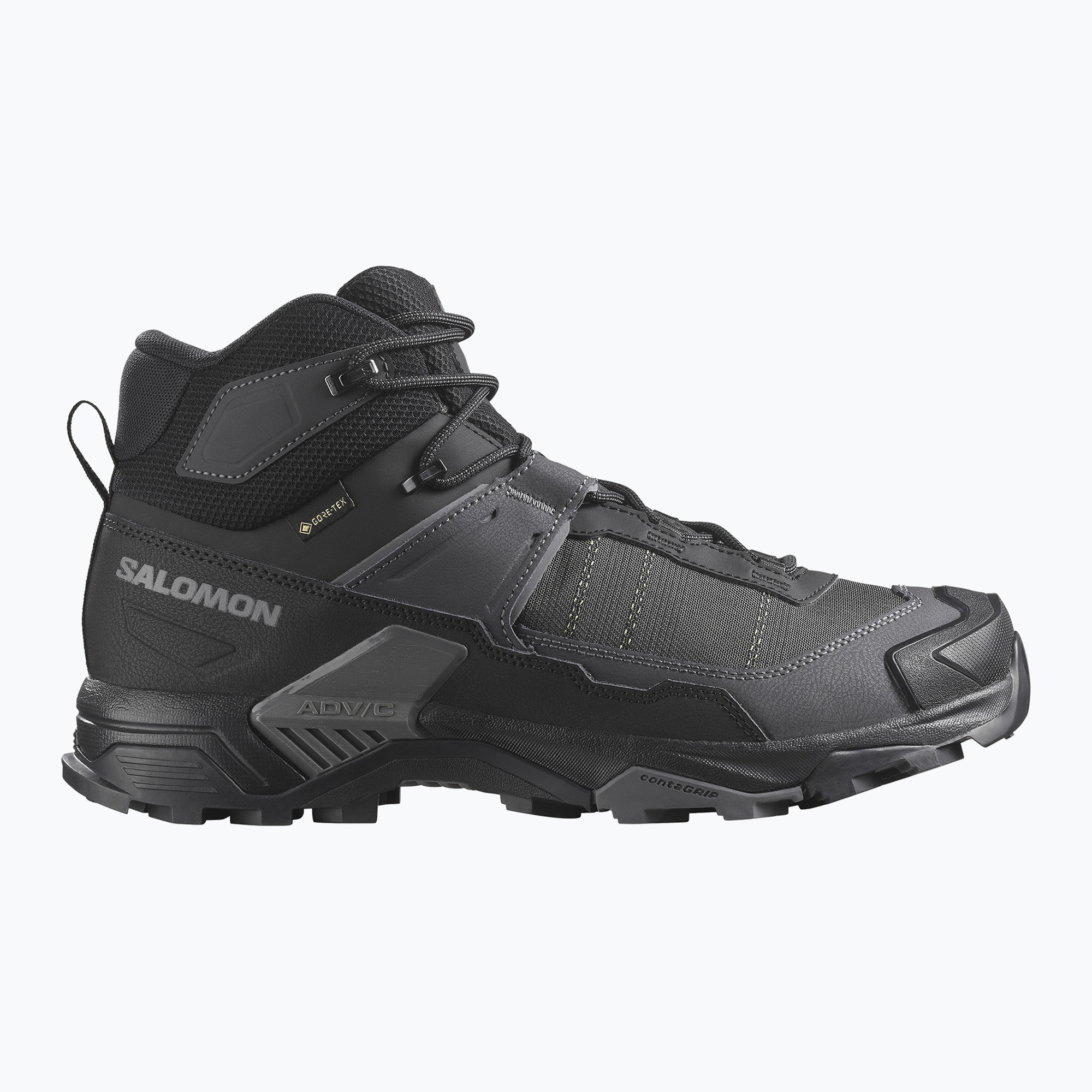 Scarpe da trekking da uomo Salomon X Ultra 5 MID Wide GTX nero/asfalto (45 1/3 EU) (X Ultra 5 Mid Wide GTX L47755400)