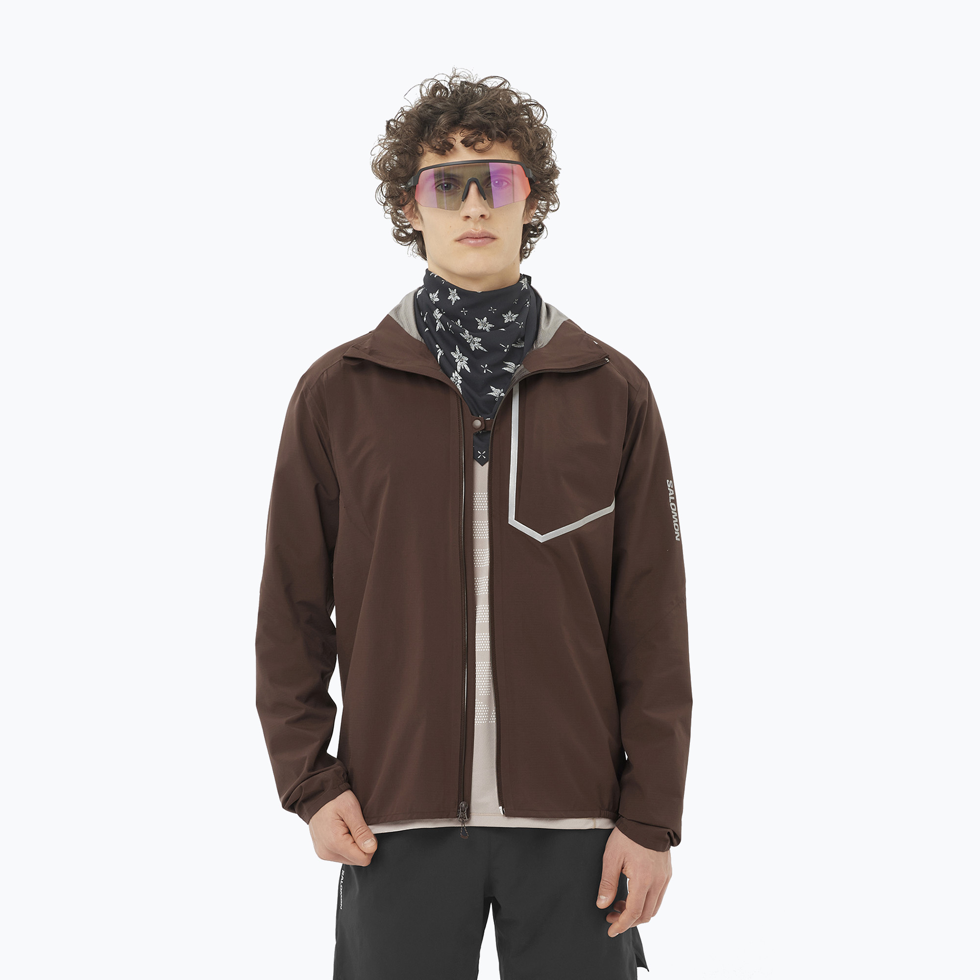 Giacca da corsa Salomon Bonatti Trail da uomo, fagiolo cofee (XL) (Bonatti Trail LC2673200)