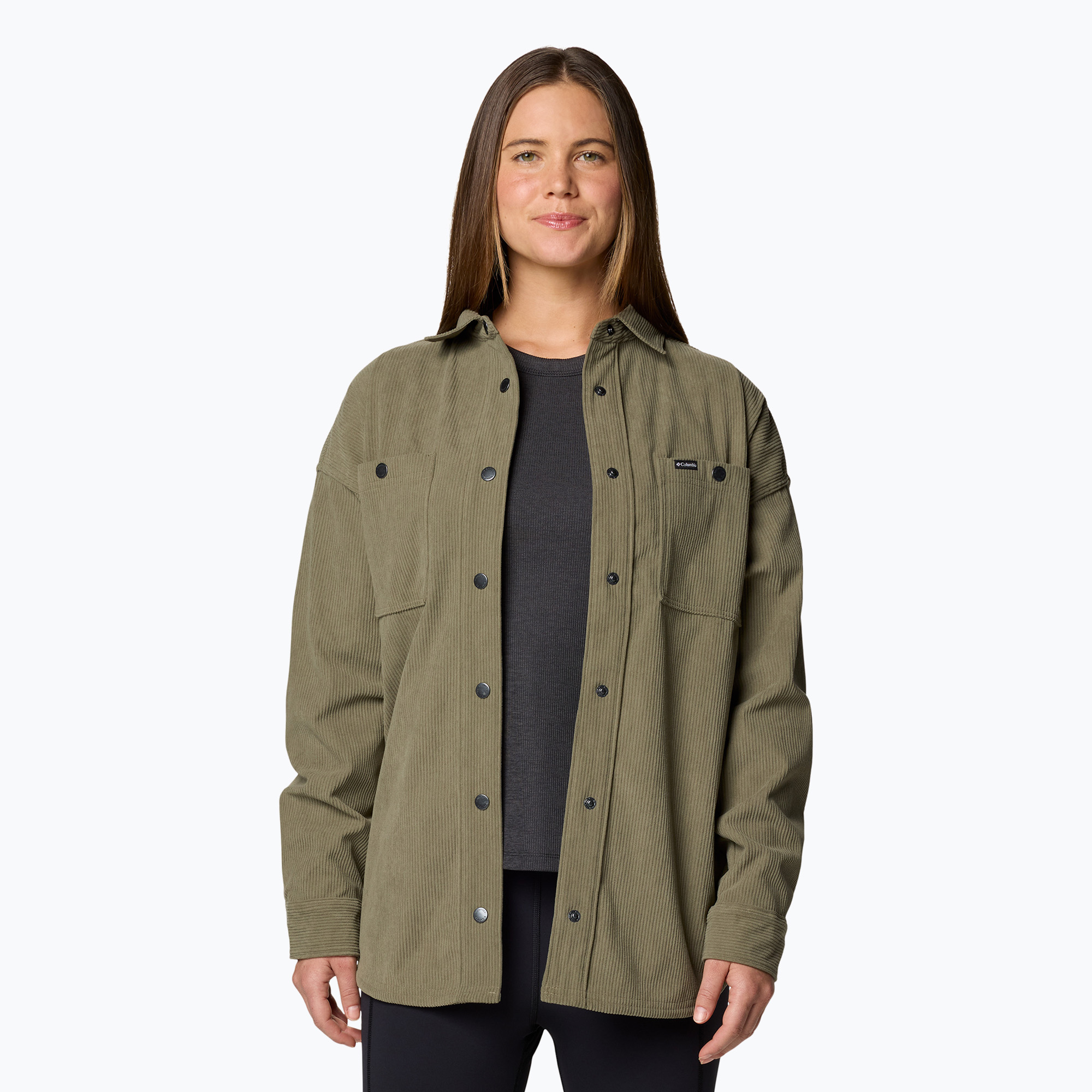 Columbia Blue Point Creek camicia da donna Corduro verde pietra (S) (Blue Point Creek Corduro 2086021397)