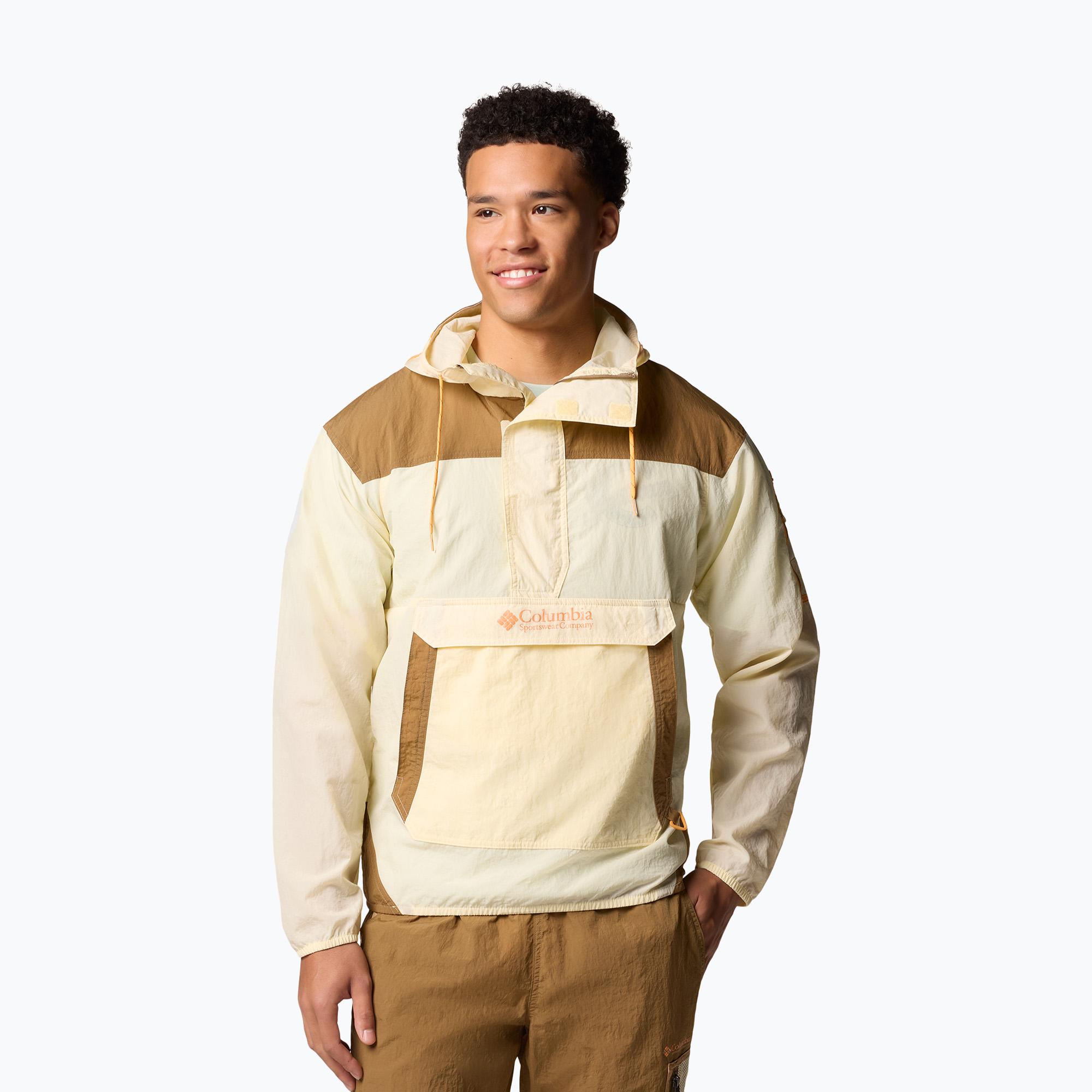 Giacca a vento Columbia Challenger da uomo Anorak lavaggio limone/delta