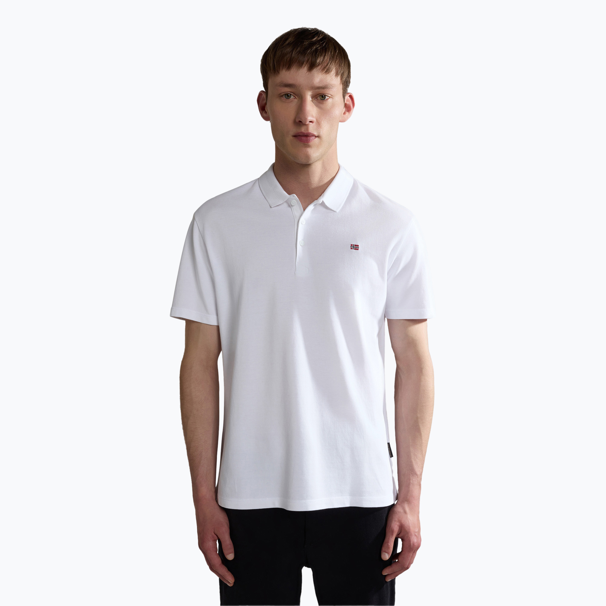 Polo Napapijri Ealis bianco brillante da uomo (S) (Ealis NP0A4H8B0021)