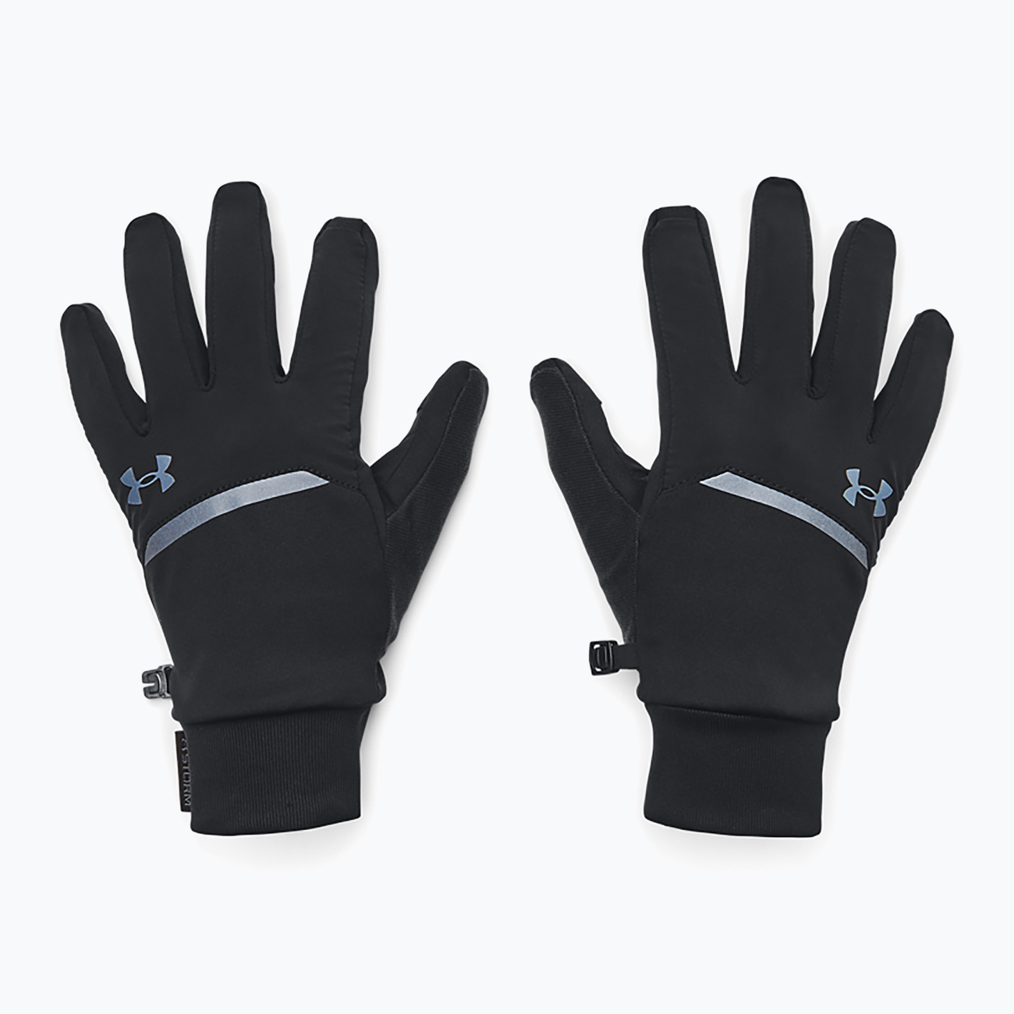 Guanti da corsa Under Armour Storm Fleece da uomo nero/nero/riflettente